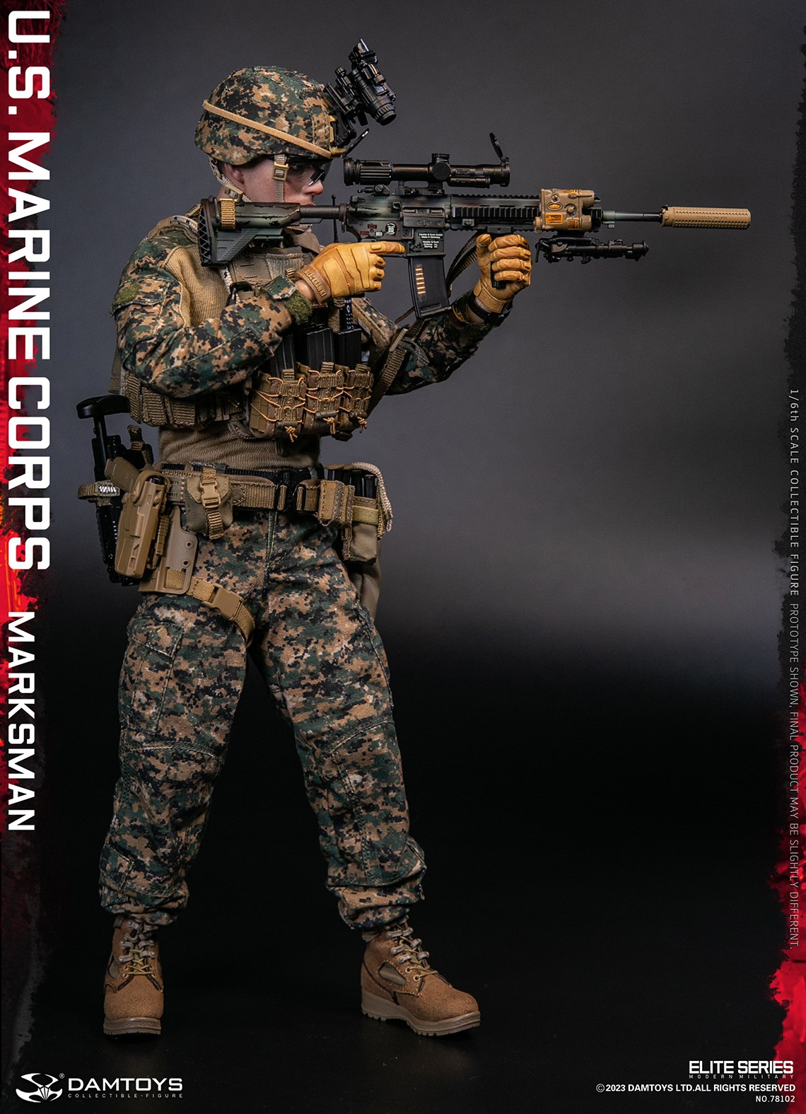 PRE-ORDER DAMTOYS - U.S. Marine Corps Marksman (78102) 1/6 Action Figure