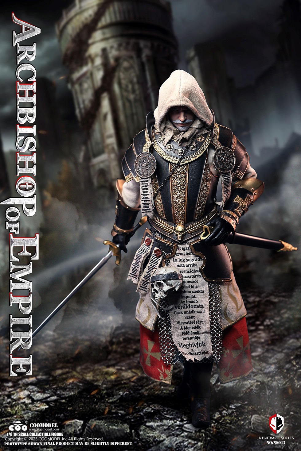 PRE-ORDER NIGHTMARE SERIES - ARCHBISHOP OF EMPIRE (STANDARD ALLOY VERSION) NS017 1/6 Action Figure