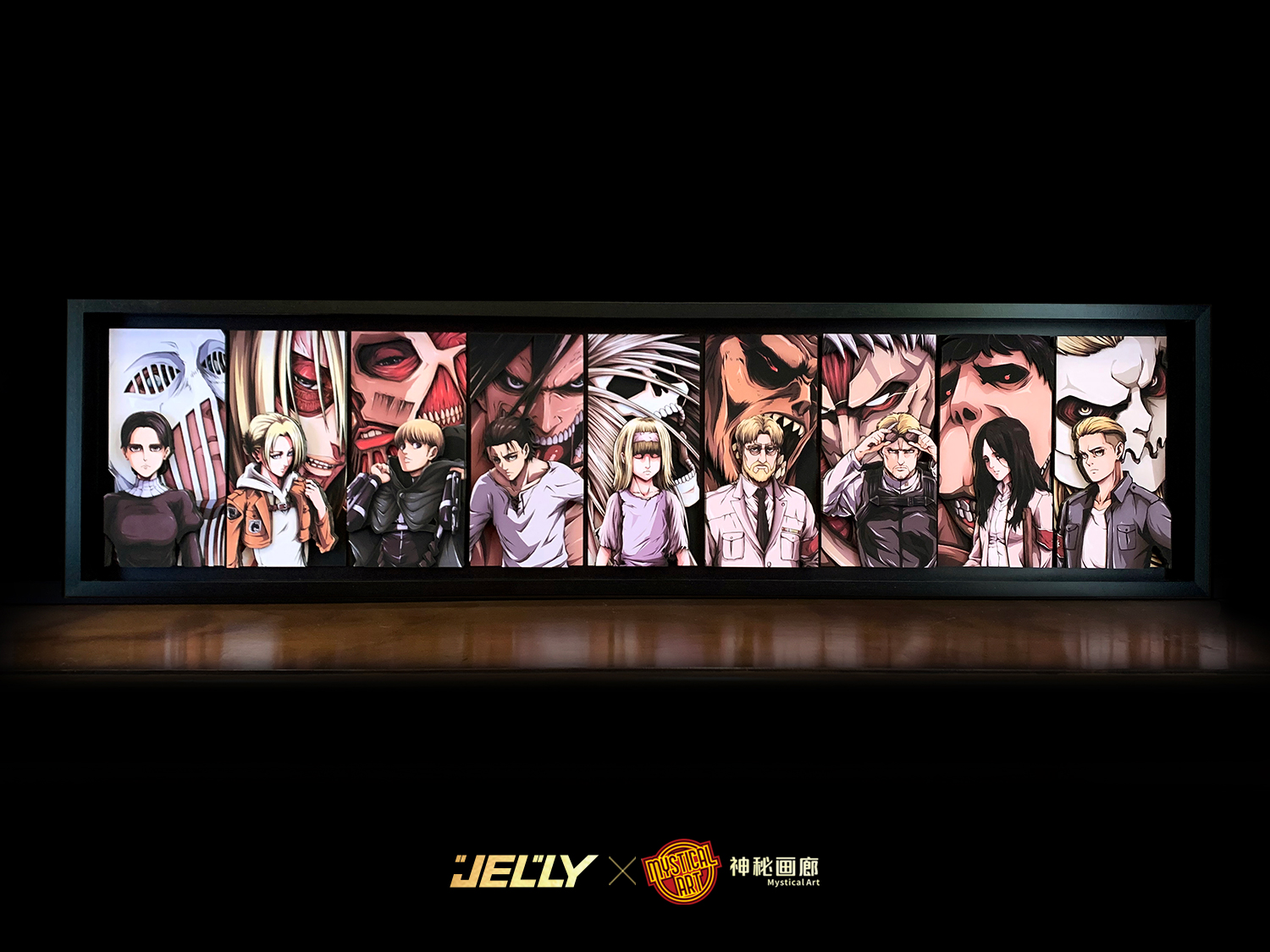 IN- STOCK Mystical Art Studio - Attack on Titan Decorative Painting of Nine Titans Scene
