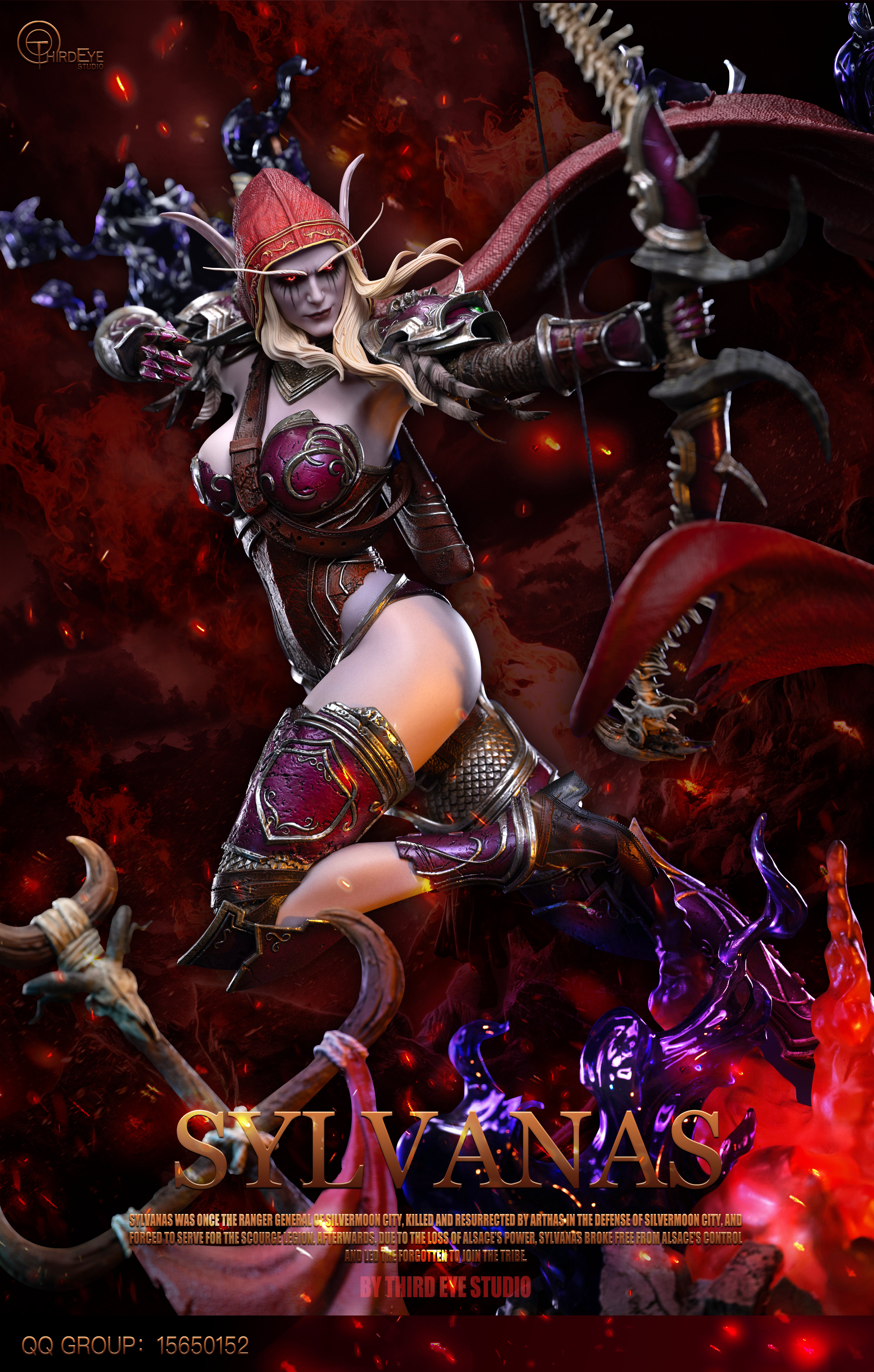 PRE-ORDER Third Eye STUDIO - Sylvanas Windrunner with LED 1/4 Statue(GK)
