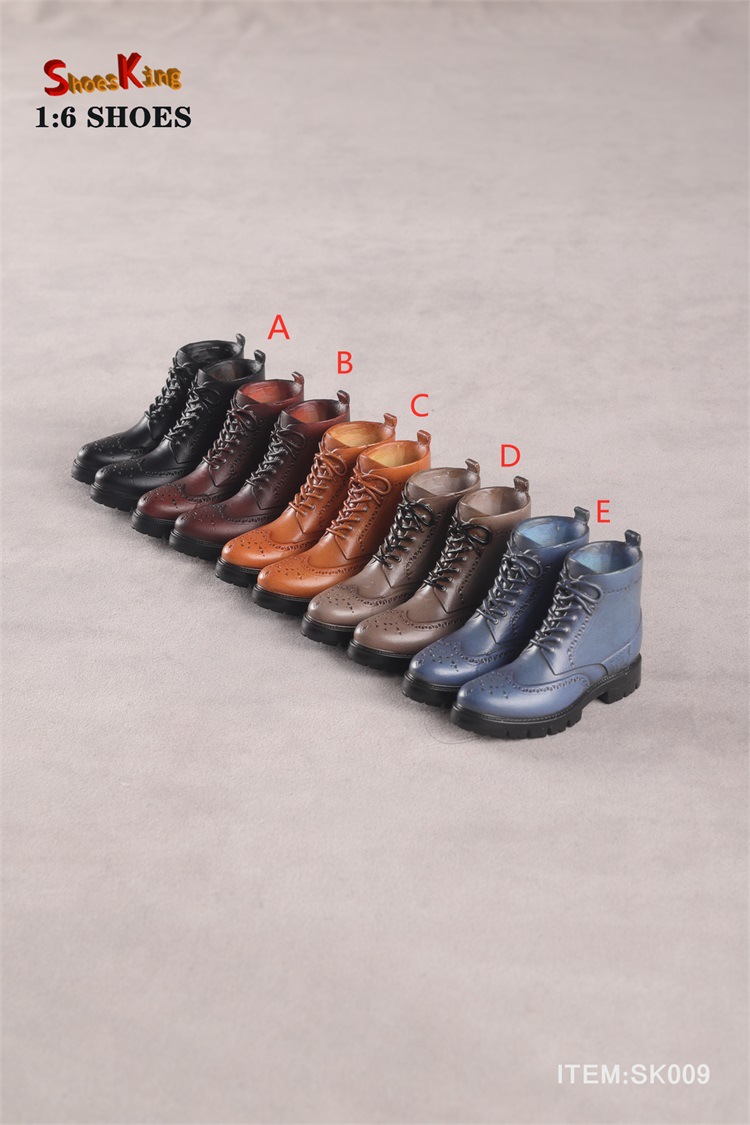 British style 1/6 RED WING SK009 Men's vintage high-top leather shoes for 12 inches body figure