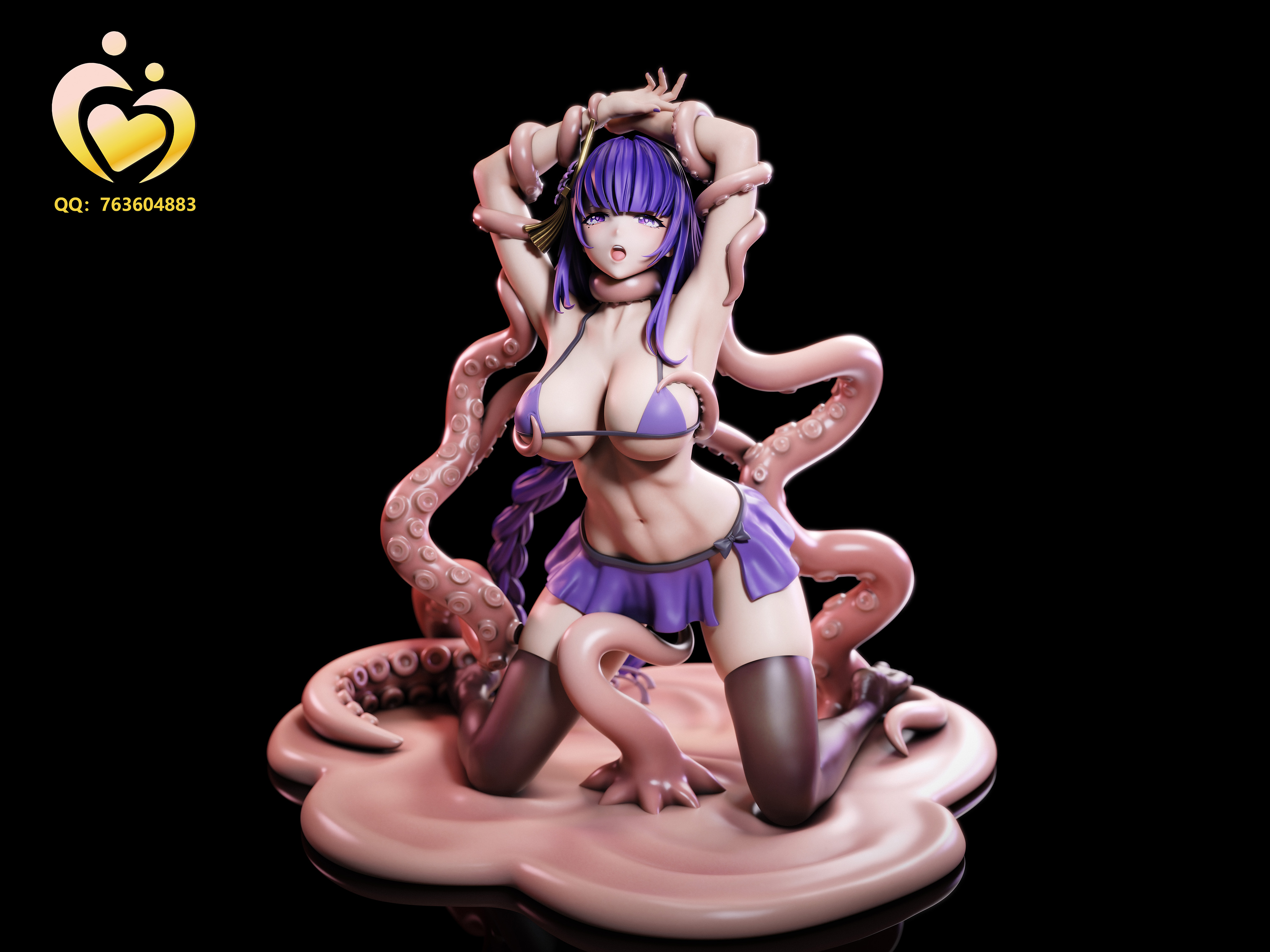 PRE-ORDER II Studio - Genshin Impact Tentacle Series Resonance Series First Release Raiden Shogun 1/4 & 1/6 Statue(GK) (Adult 18+)