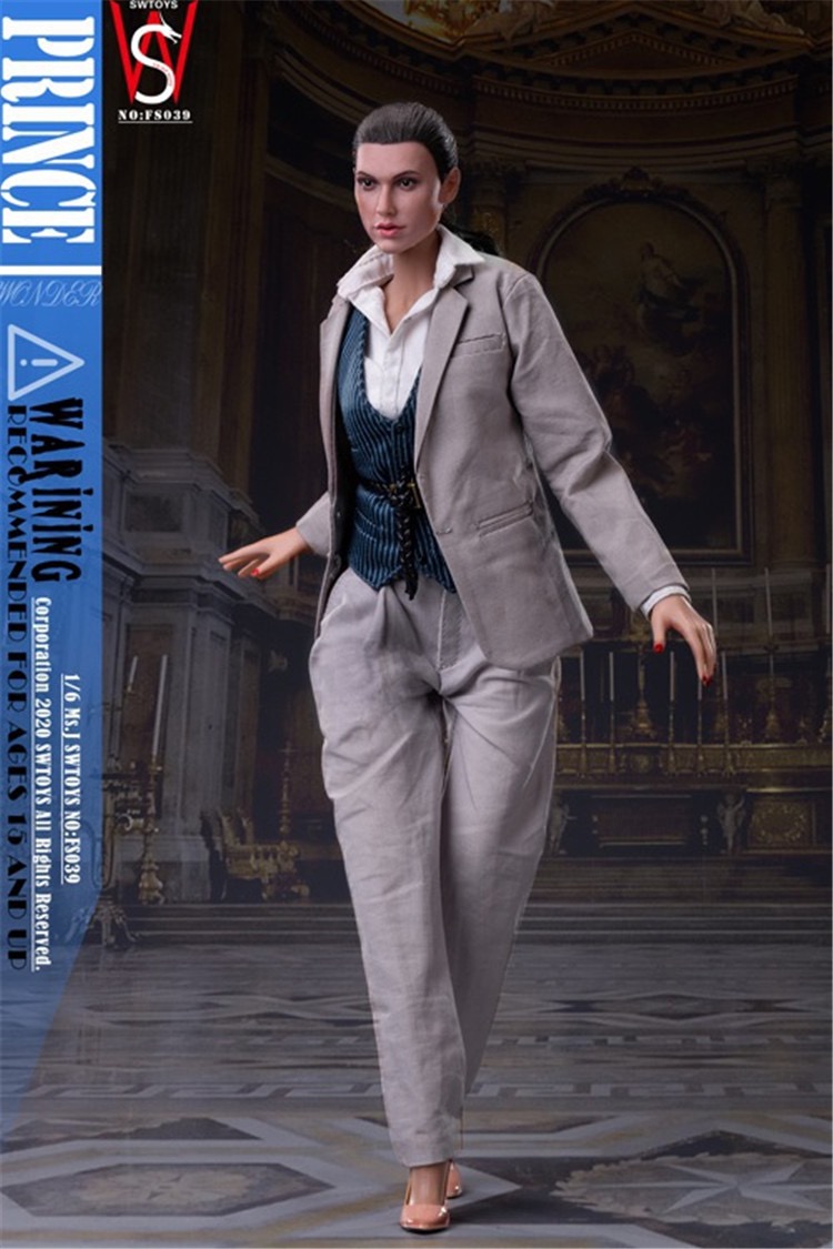IN-STOCK SWTOYS Prince Head Carved Clothing Set F Wonder Woman Shirt (FS039) 1/6 Action Figure
