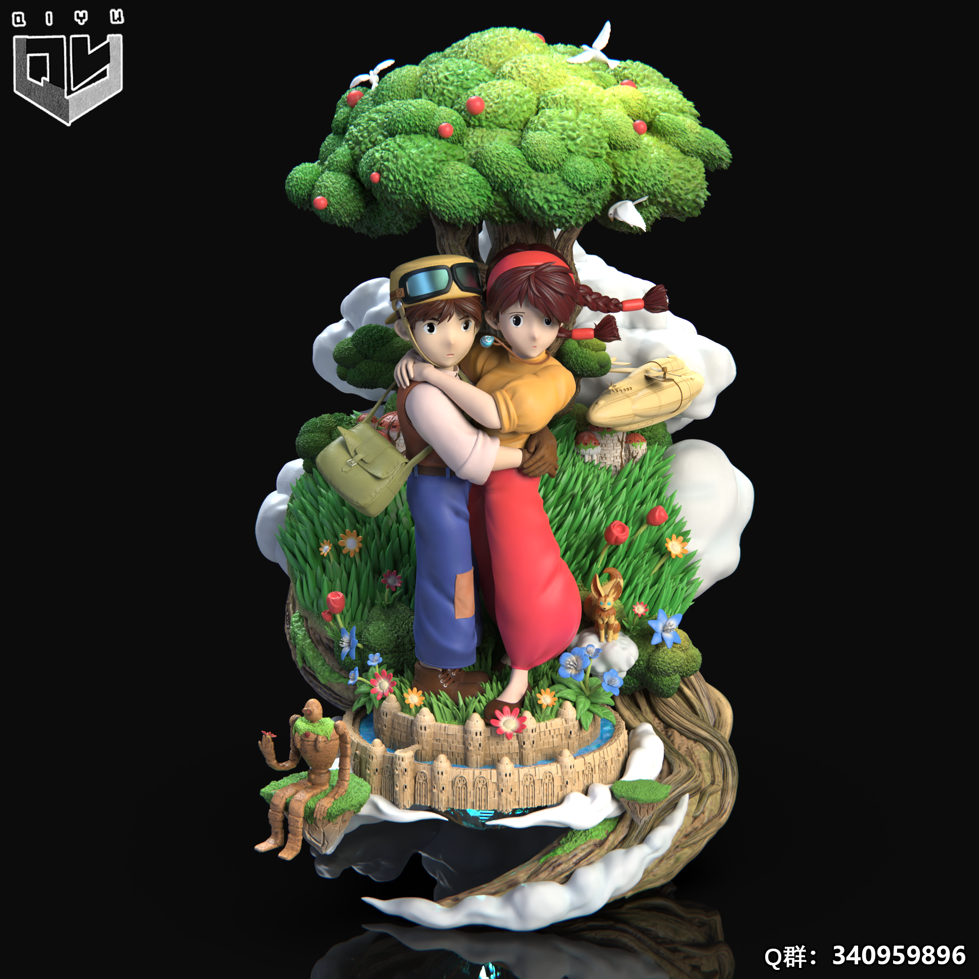 PRE-ORDER Qi Yu Studio Castle in the Sky Hayao Miyazaki Statue(GK)