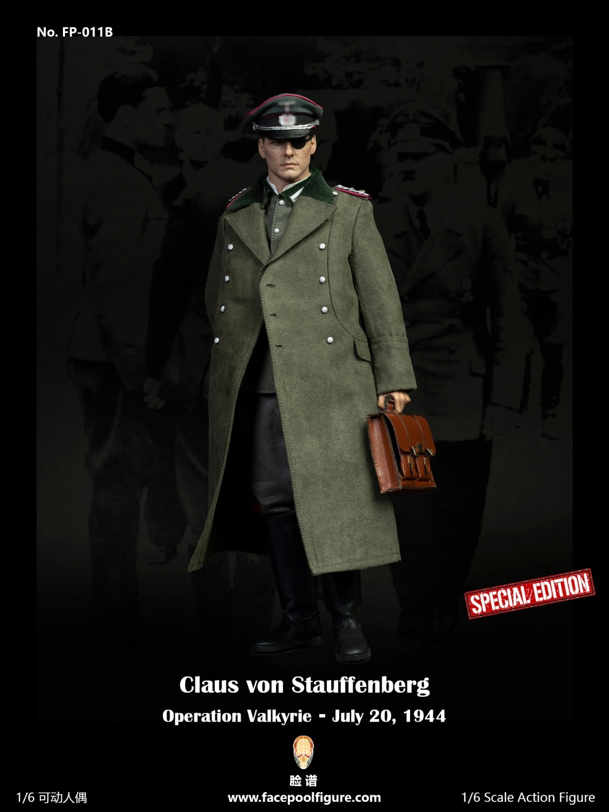 Pre-order Face pool figure FP-011B 1/6 Action Figure Discover History Series Operation Valkyrie Special Edition