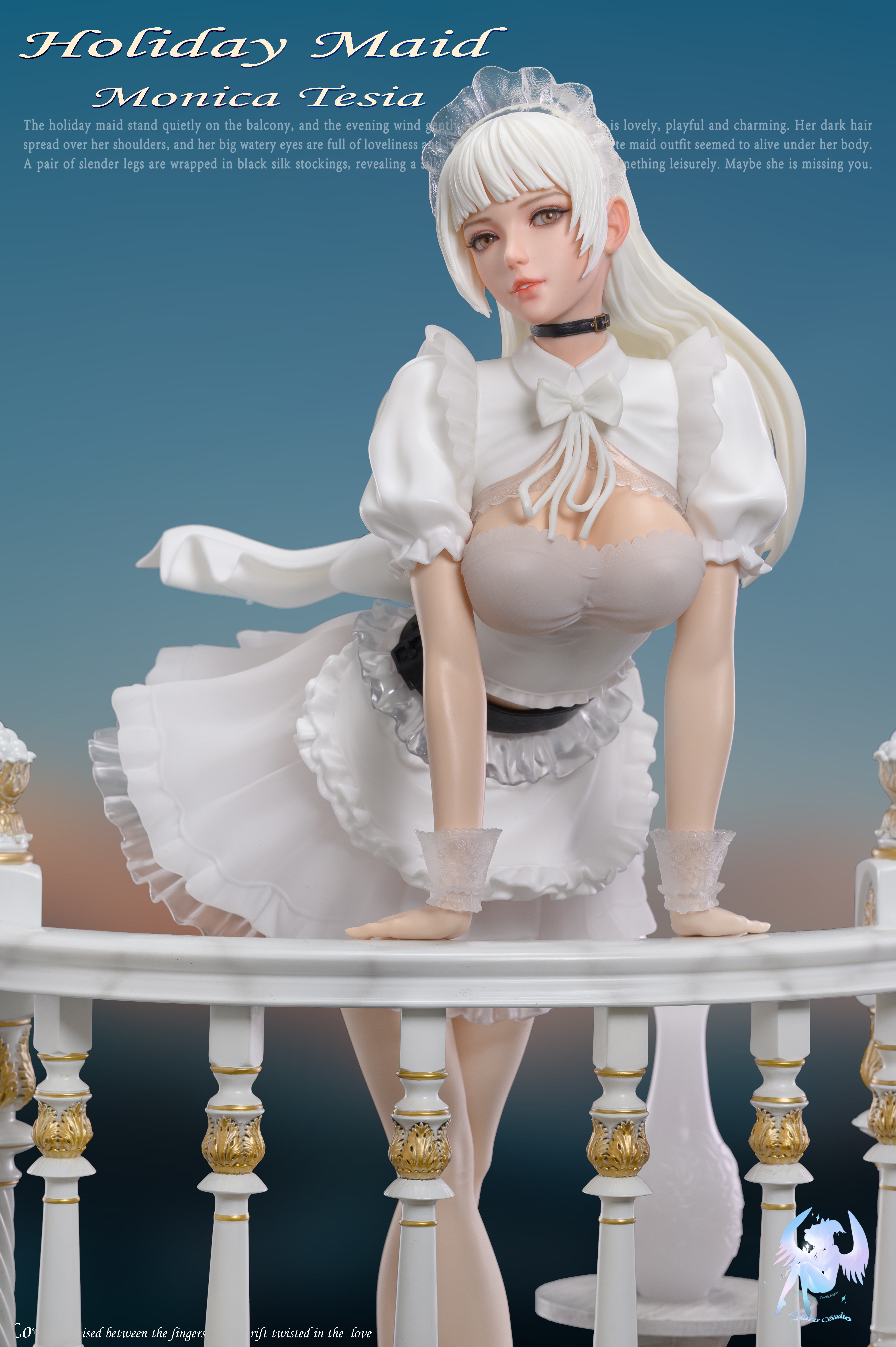 【Pre-order】1/4 Scale Grey-Kit Holiday Maid Monica Tesia - Original Design Resin Statue - Polaris Studio