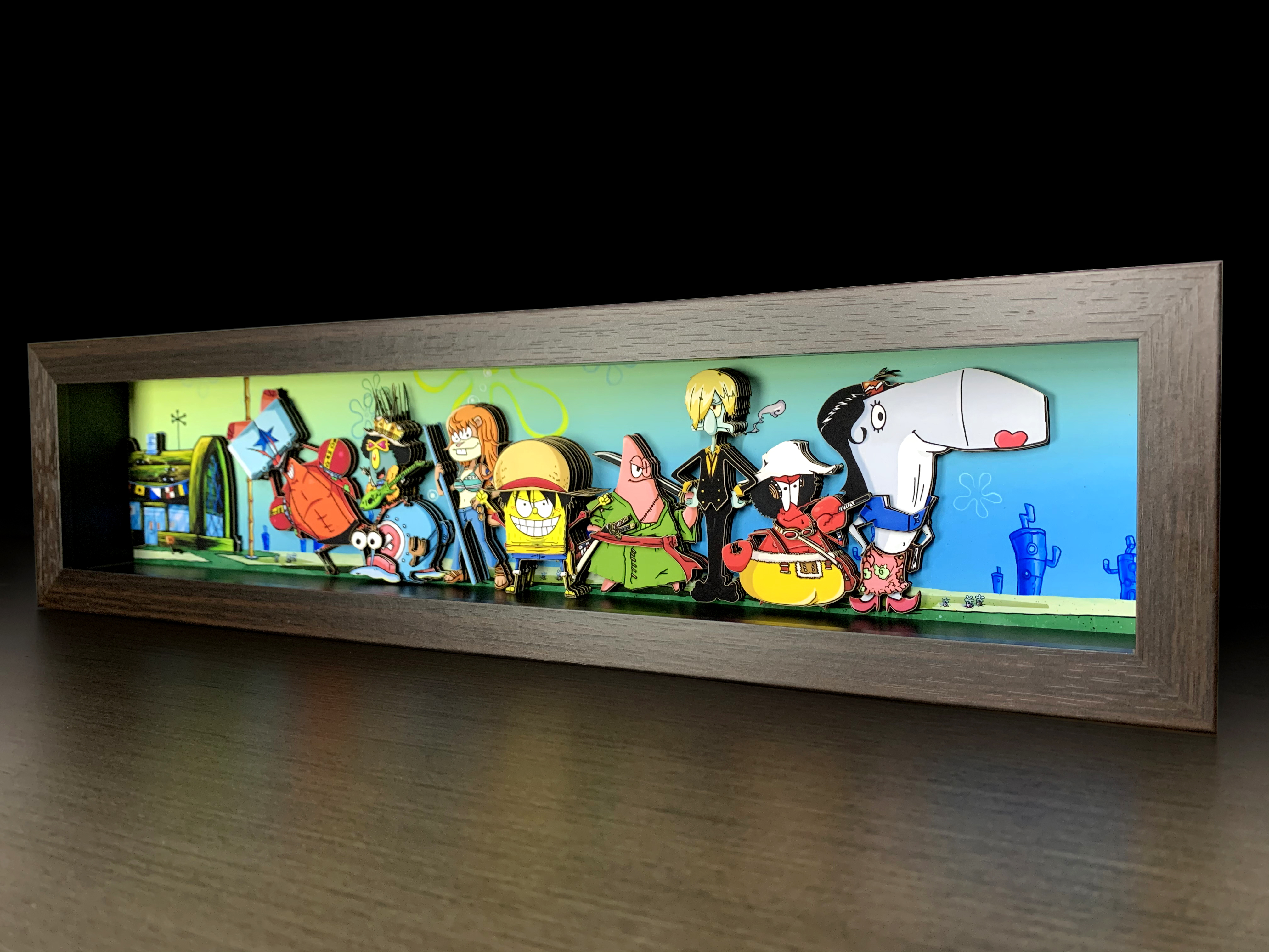 MOMO Studio - One Piece Decorative Painting of SpongeBob SquarePants Scene