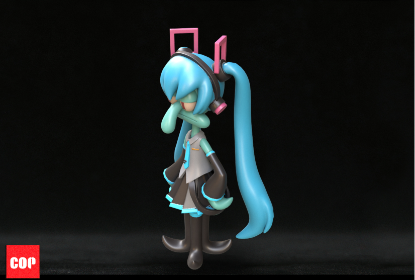 PRE-ORDER COR Studio - SpongeBob SquarePants Squidward Tentacles Miku Statue(GK)