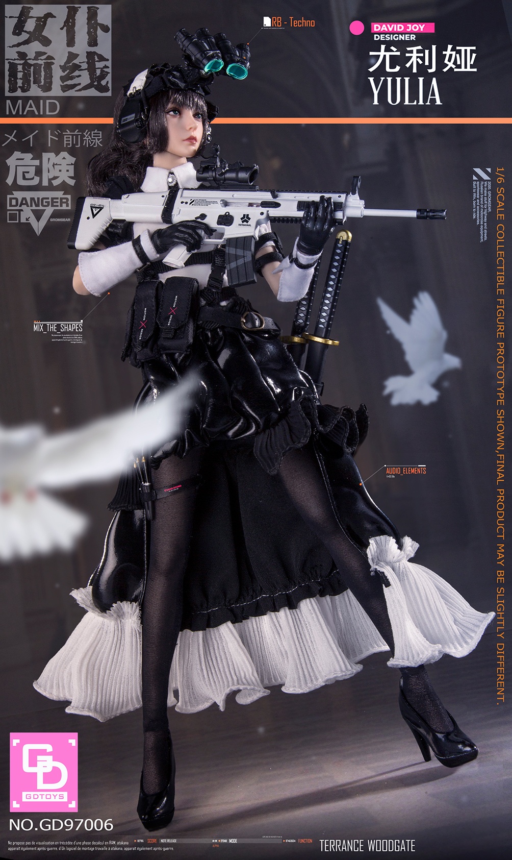 PRE-ORDER GDToys Maid Girls Frontline - Yulia 1/6 Scale GD97006 Action Figure