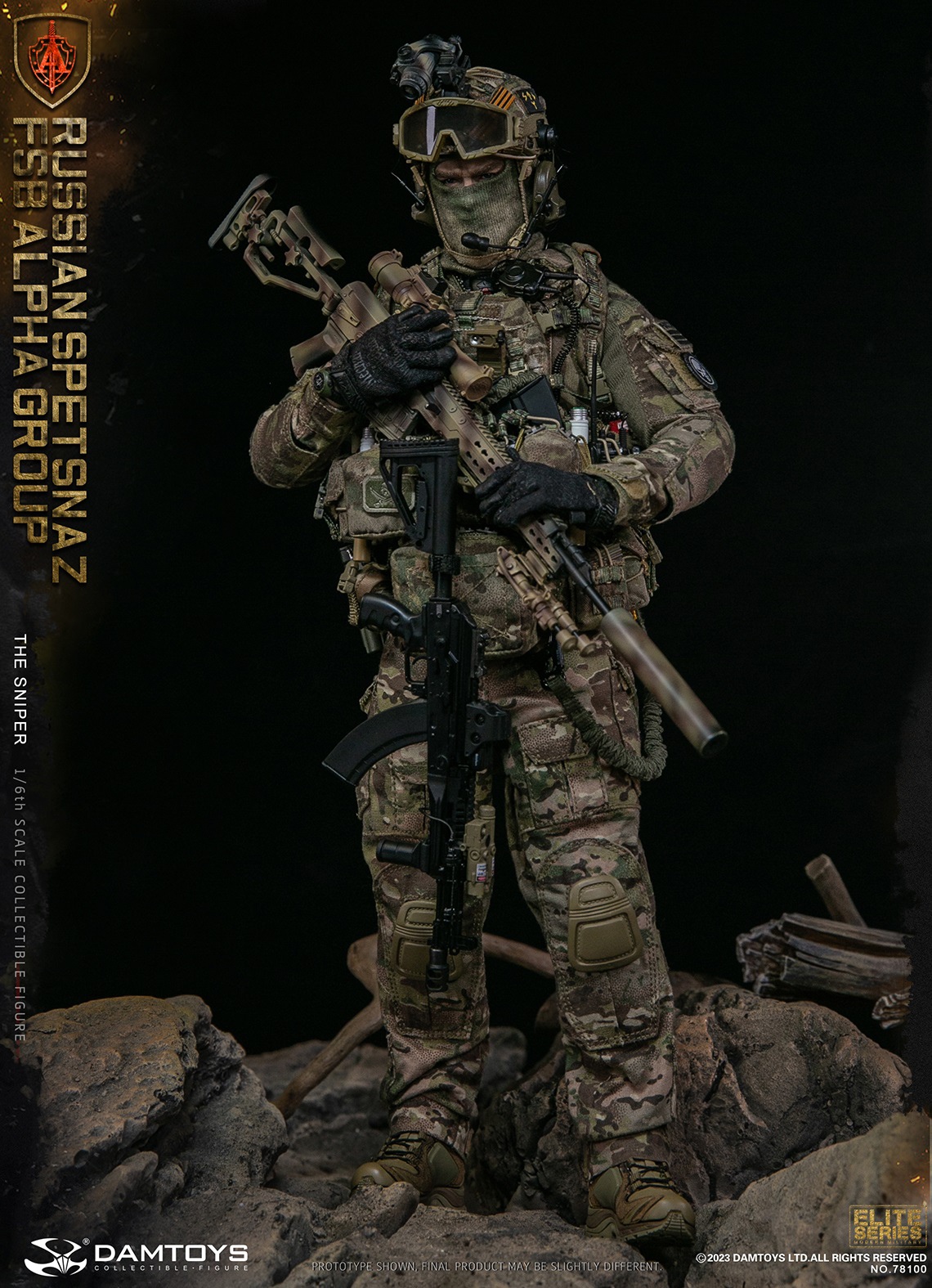 PRE-ORDER DAMTOYS - SPETSNAZ FSB ALPHA GROUP SNIPER 78100 1/6 Scale Action Figure