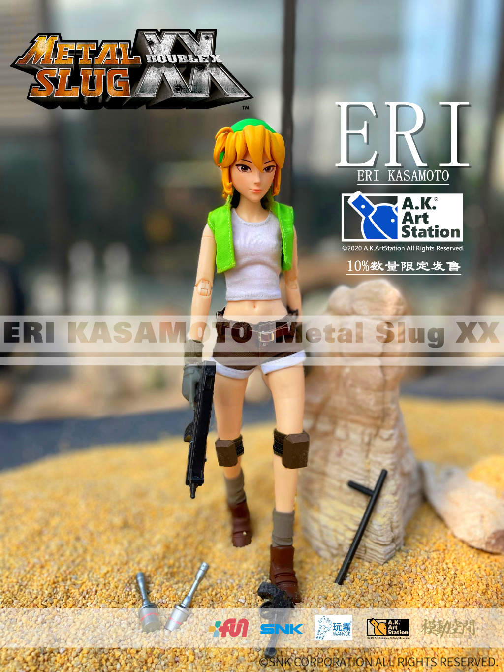 【Pre-order】SNK Genuine License METAL SLUG XX 1/6 FIO Red hair Eri blonde Movable doll