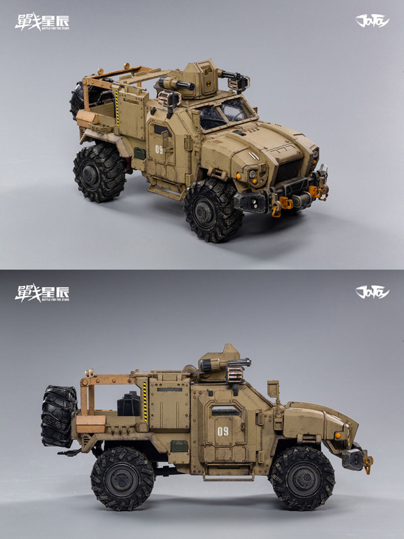JOYTOY JT0692 1/18 Crazy Reload SUV Off-Road Military Sand Color Car Model Toys for Fans Collection