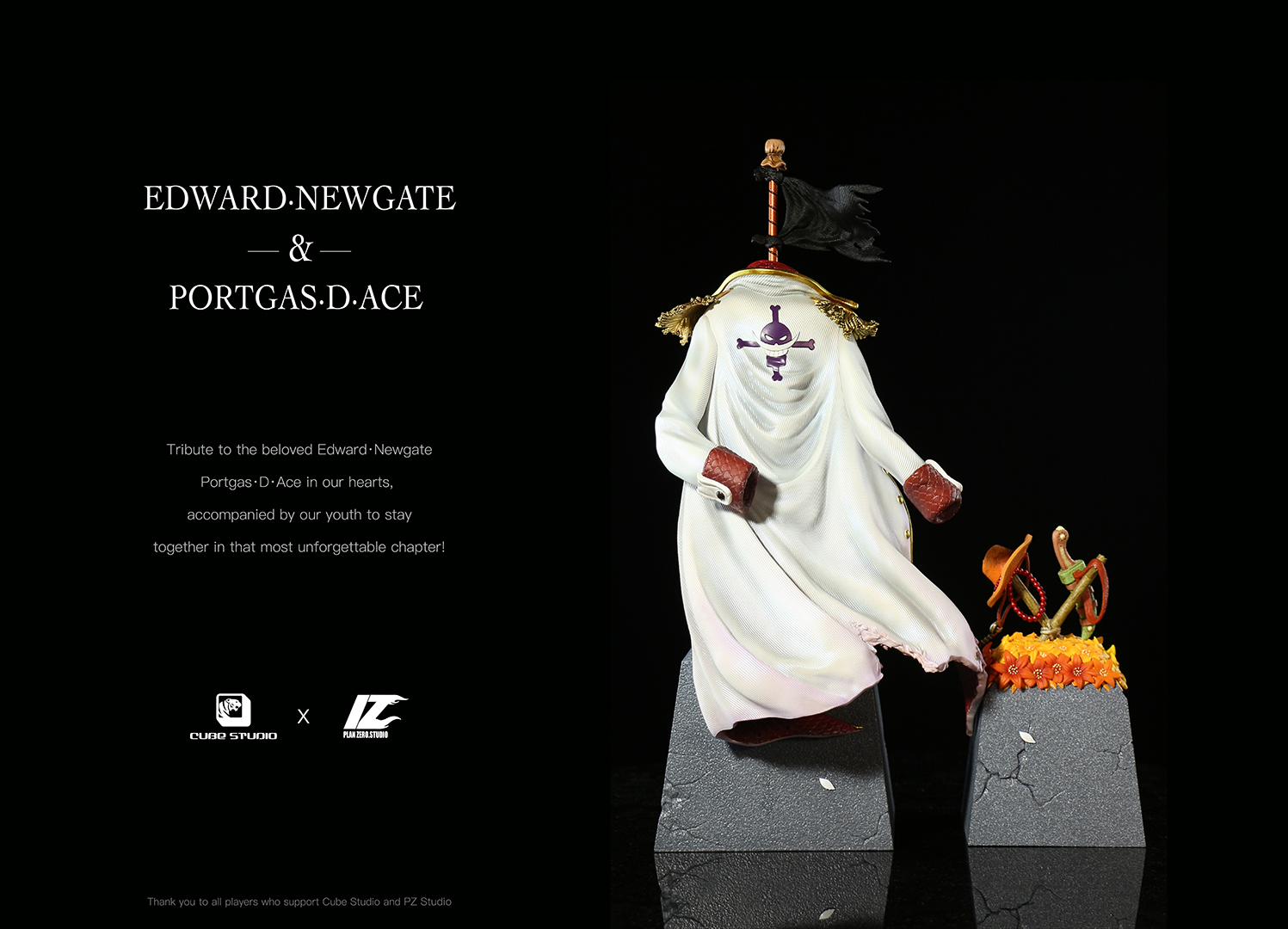 PRE-ORDER Cube Studio & PZ Studio - One Piece Tomb of Edward Newgate & Portgas D. Ace Statue(GK)