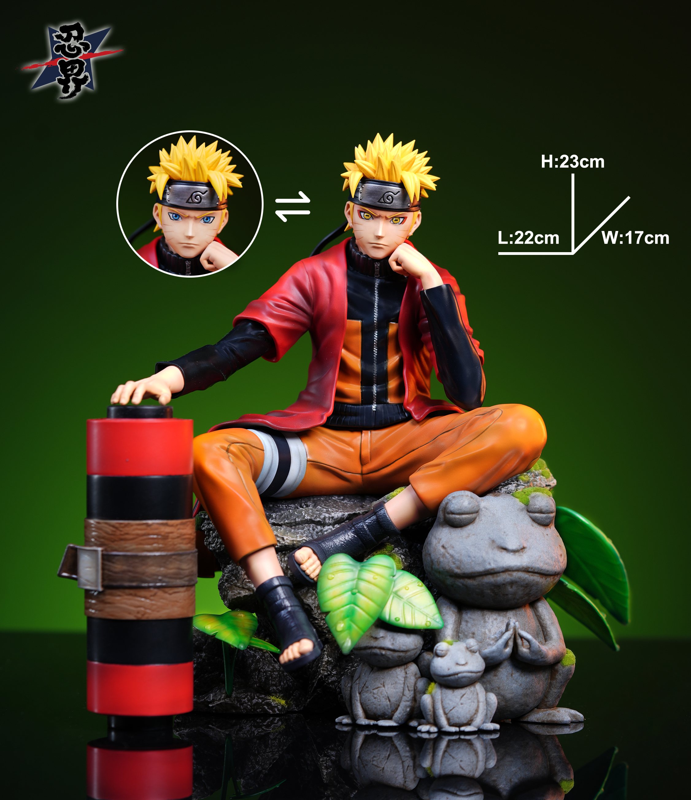 PRE-ORDER Renjie Studio - Naruto Sitting Position #1 Uzumaki Naruto Sennin Mode 1/6 Statue(GK)