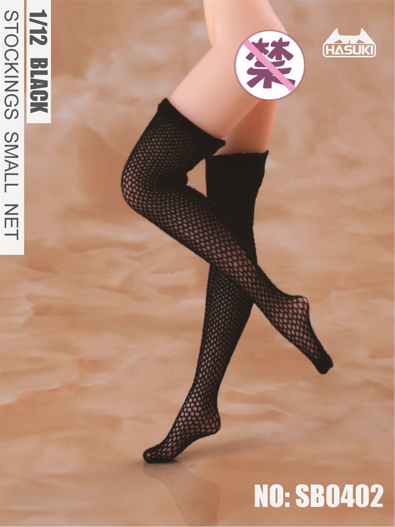 【In Stock】HASUKI SB04 1/12 3D stereoscopic Panty net socks Seamless mid tube socks Female soldier clothing