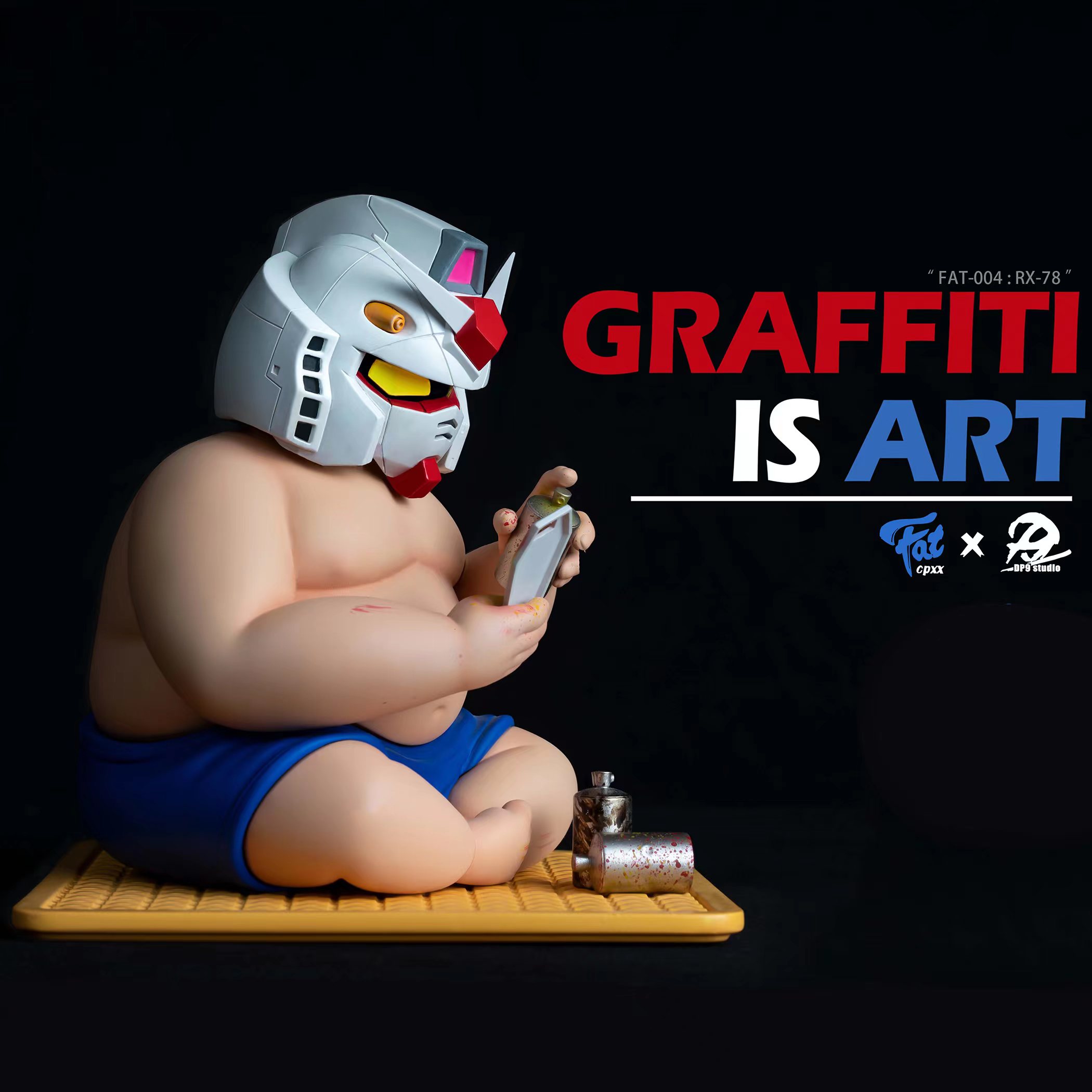 PRE-ORDER Cpxx studio x DP9 STUDIO - Graffiti is art Fatty Series 016 - Fatty Gundam RX-78 Res Statue(GK)