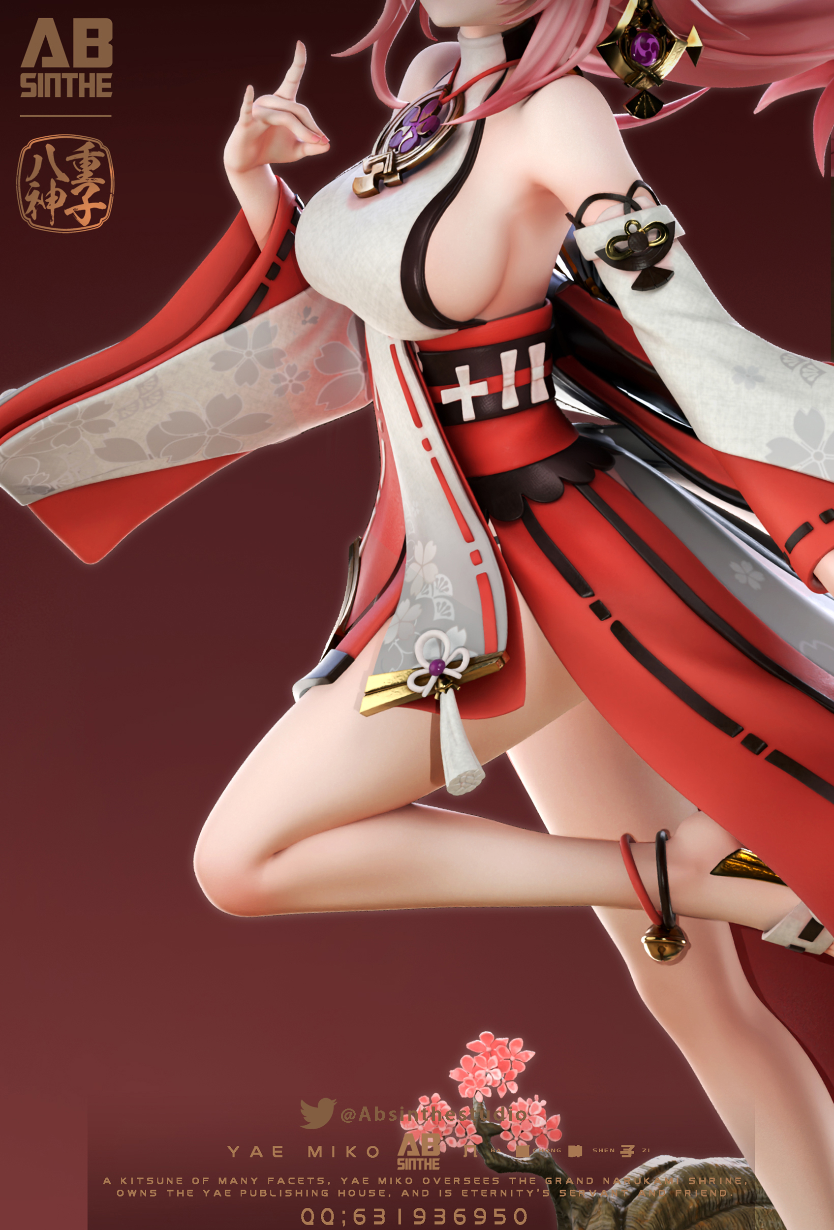 PRE-ORDER ABsinthe Studio Genshin Impact Yae Miko 1/6 Statue(GK) (Adult 18+)