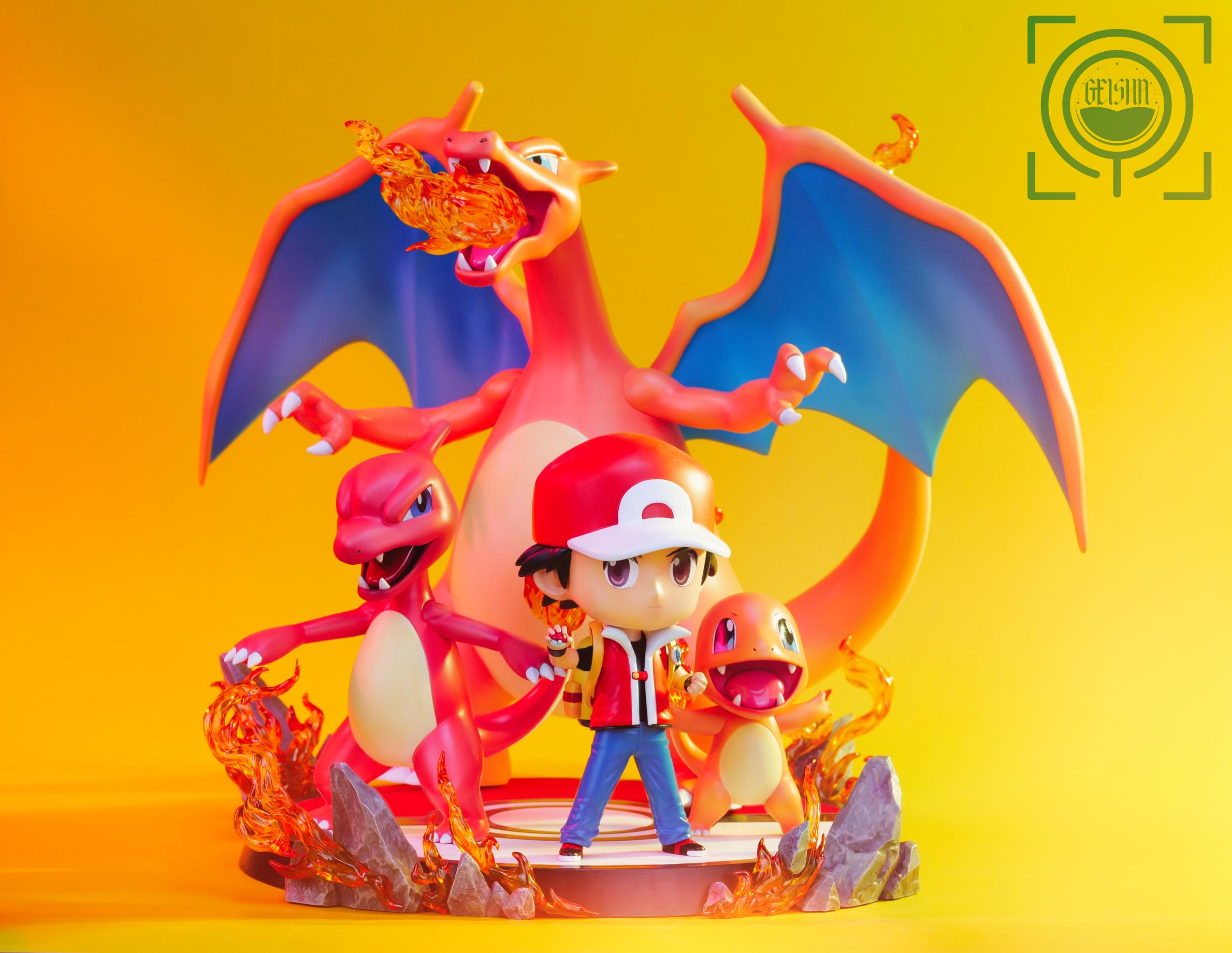 PRE-ORDER GEISHA Studio - Pokémon GB#1: Red&Charizard&Charmander&Charmeleon Statue(GK)