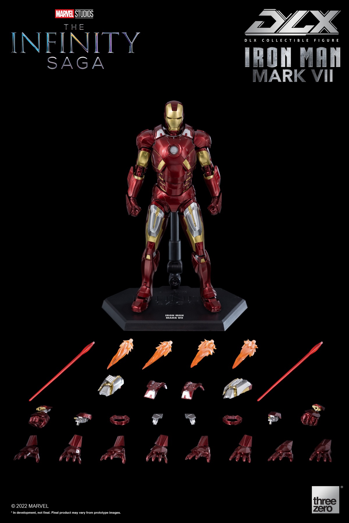Pre-order Threezero-Marvel Studios: The Infinity Saga 1/12 Scale DLX Iron Man Mark 7 Action Figure