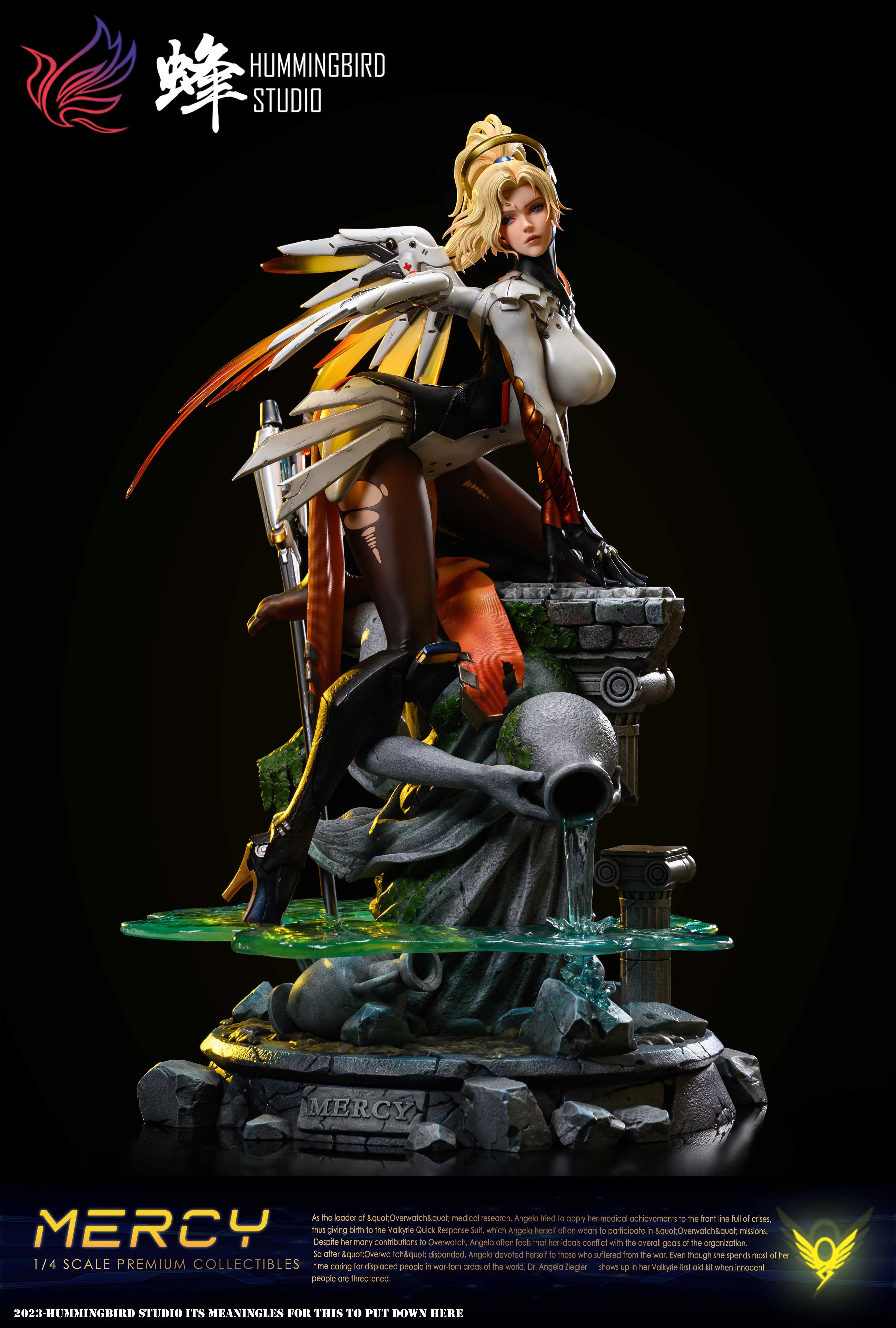 PRE-ORDER HummingBird Studio Mercy/ Angela Ziegler with LED Overwatch Statue(GK) (Adult 18+)
