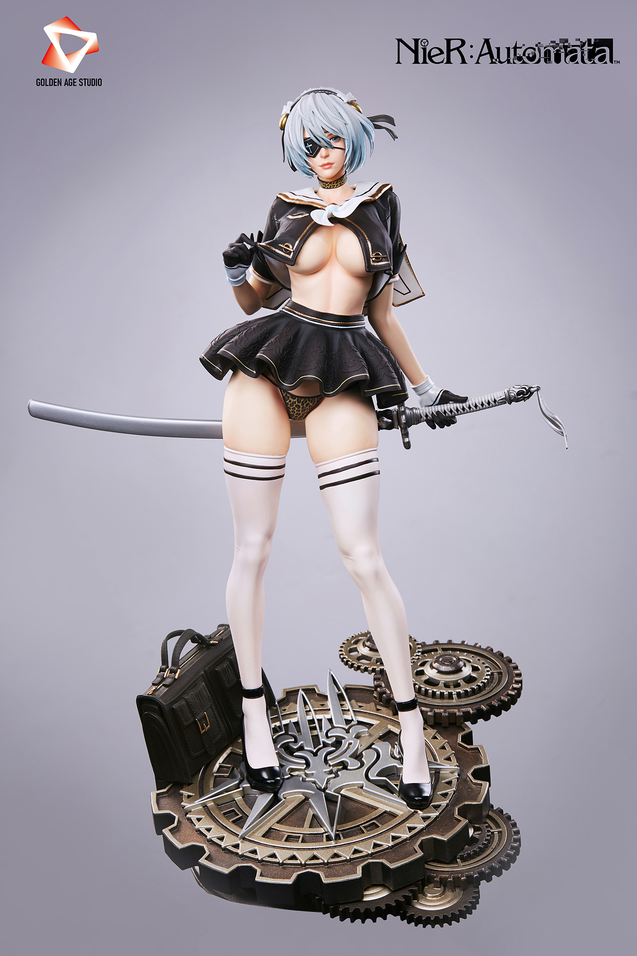 PRE-ORDER GOLDEN AGE Studio - NieR:Automata YoRHa 2B 1/4 Scale Statue(GK)(Adult 18+)