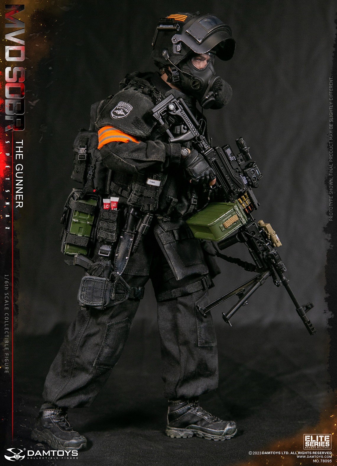 PRE-ORDER DAMTOYS RUSSIAN SPETSNAZ MVD SOBR PKM GUNNER (78095 ) 1/6 Scale Action Figure