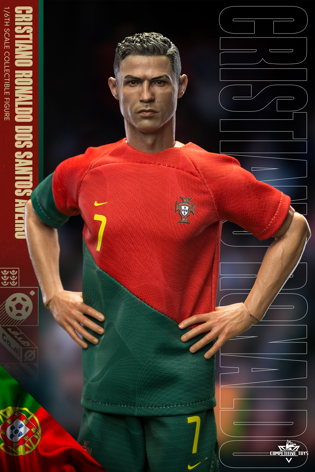 Pre-order Competitive Toys Com002 1/6 Action Figure 2022 World Cup Cristiano Ronaldo