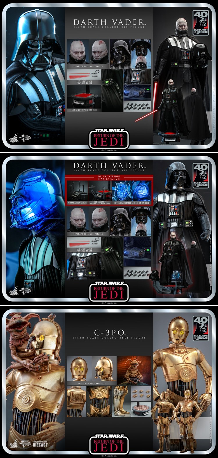 PRE-ORDER HotToys Star Wars: Episode Ⅵ Return of the Jedi Darth Vader 1/6 Action Figure