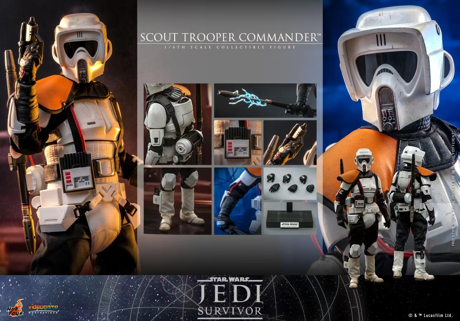 PRE-ORDER HotToys Star Wars Survivors VGM53 Reconnaissance Commander 1/6 Action Figure