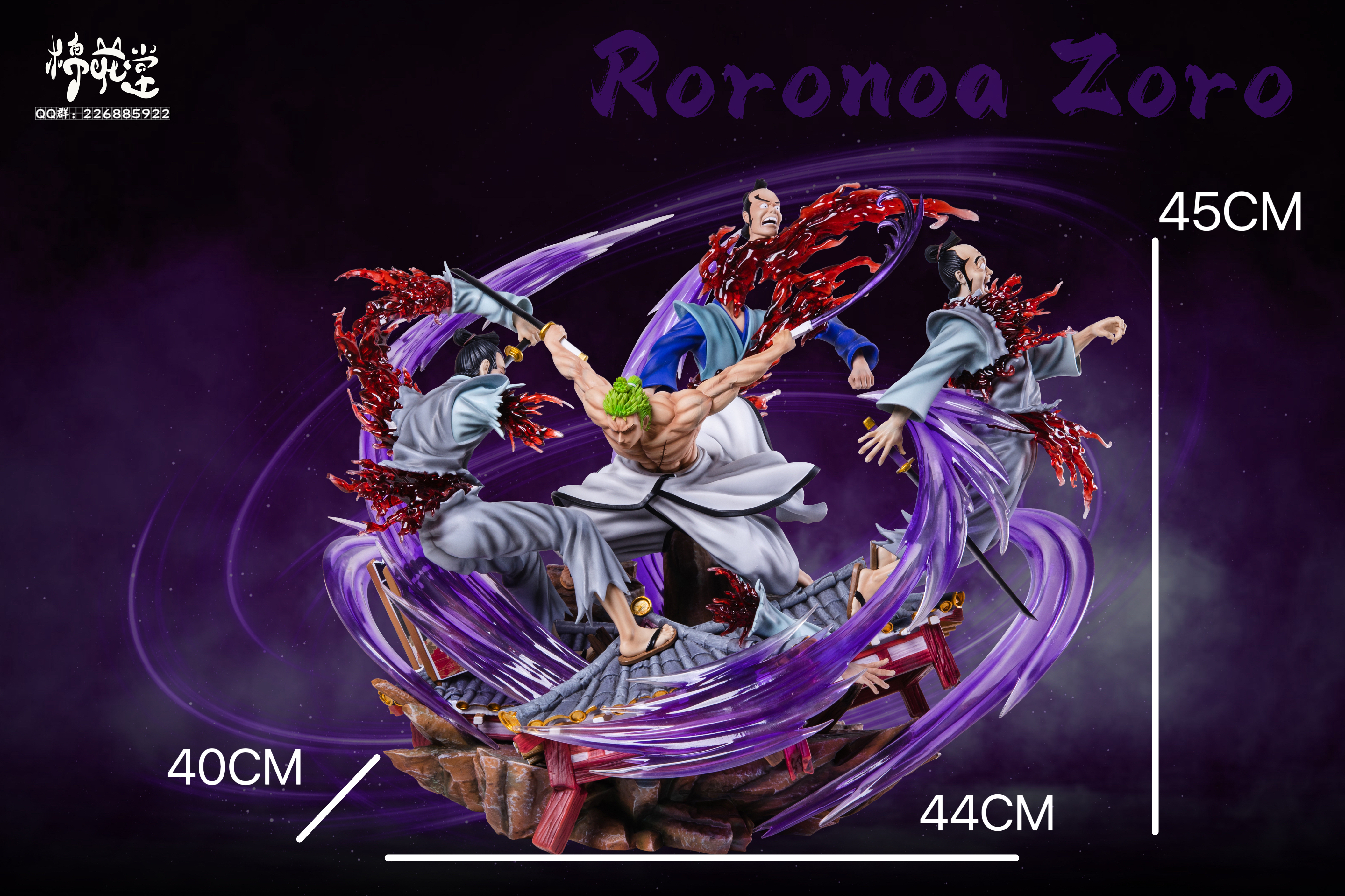 PRE-ORDER MianHuaTang Studio - One Piece - Wano Country Zoro Killing with a Knife 1/6 Statue(GK)