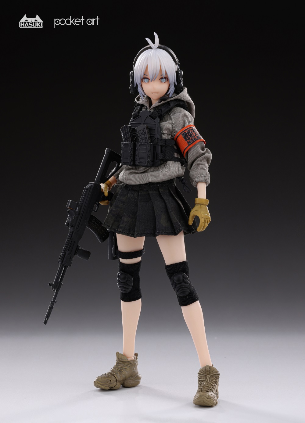 PRE-ORDER HASUKI Pocket Art Series Rifleman Habe Sasha(PA003) & Hand Uzukirei(PA004) 1/12 Action Figure