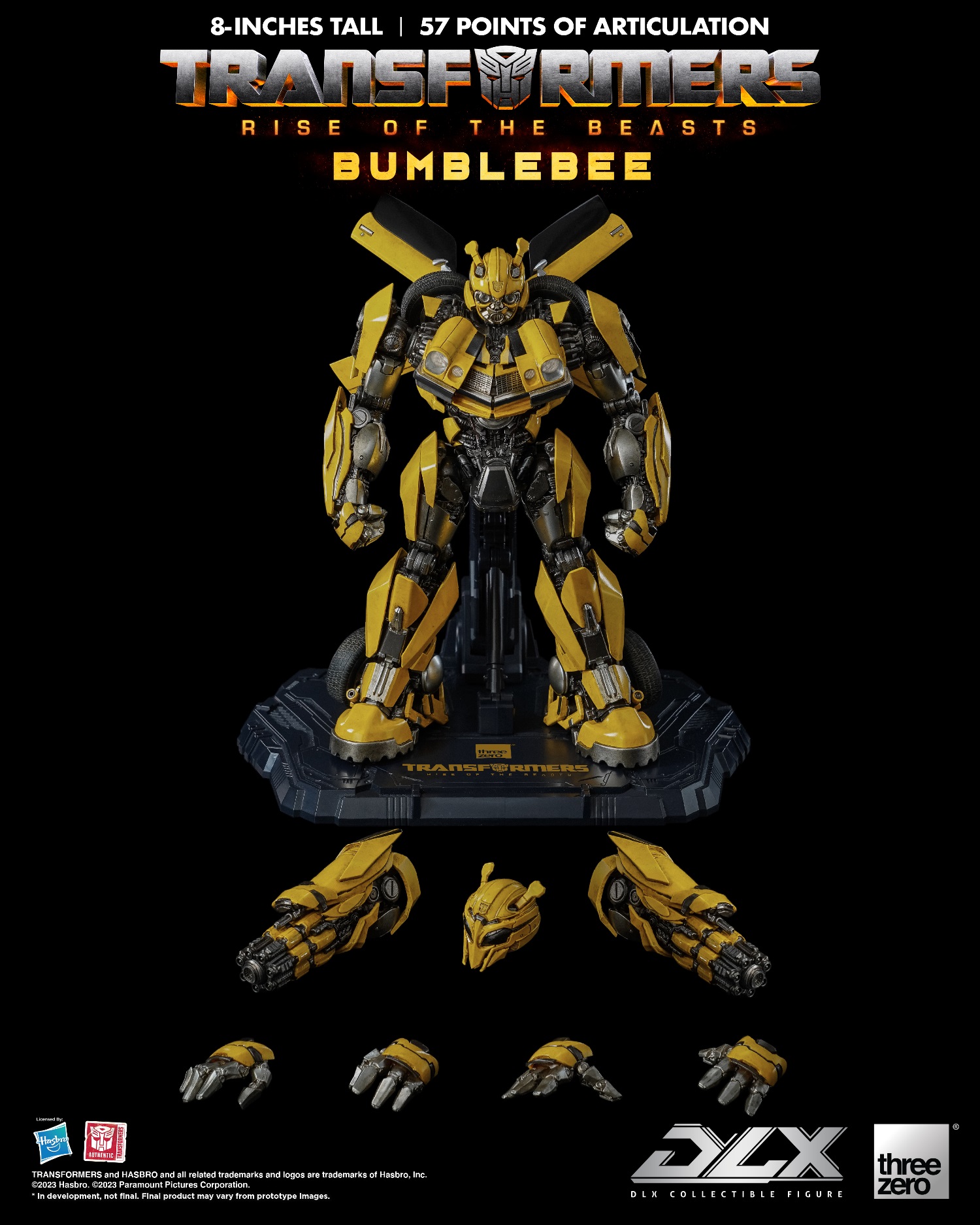 PRE-ORDER Threezero Transformers: Rise of The Beasts DLX Scale Series Bumblebee 3Z05630W0 Action Figure