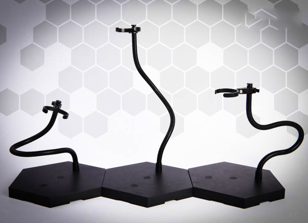 In stock 1/6 Stand Figure Body Black Black Universal Bracket Snake Bone Bracket Posable Stand Fit 1/6 1/9 1/12 Action Figure ACC