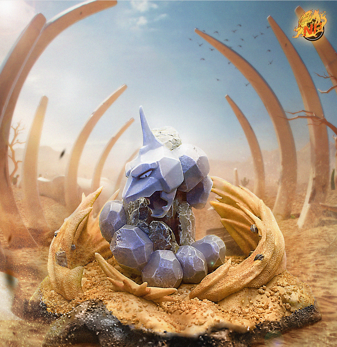 PRE-ORDER NP Studio - Pokemon - World Zukan Original Colour Realistic Style Onix- 1/20 Scale Resin Statue(GK)