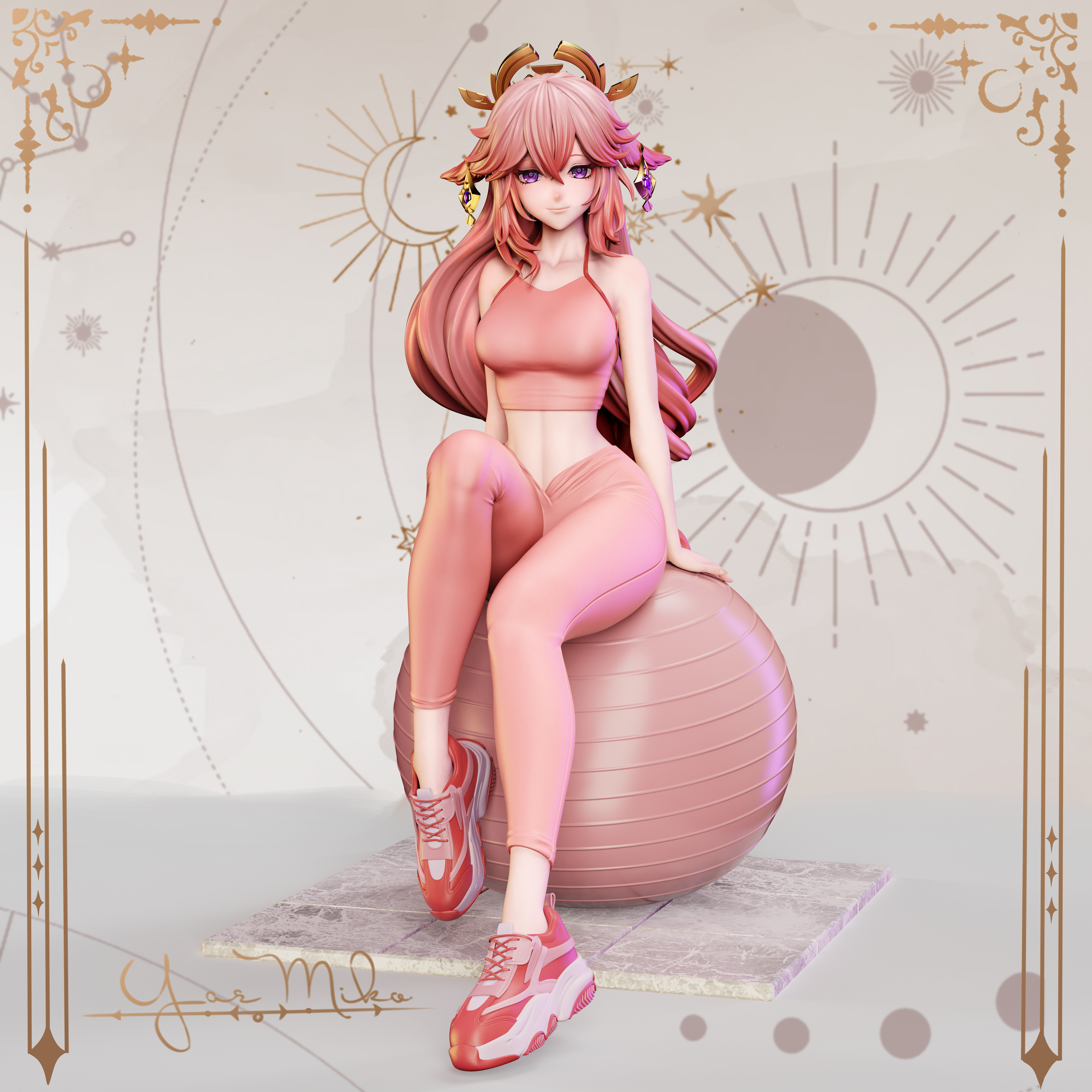 PRE-ORDER Milk Milk Studio - Genshin Impact Yoga Yae Miko 1/7 Statue(GK) (Adult 18+)