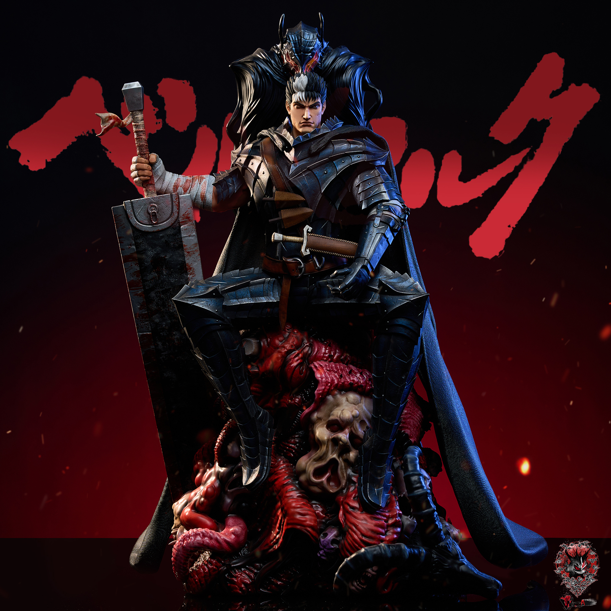 PRE-ORDER Weare A Design Studio - Berserk Throne Guts 1/5 Statue(GK) (Adult 18+)