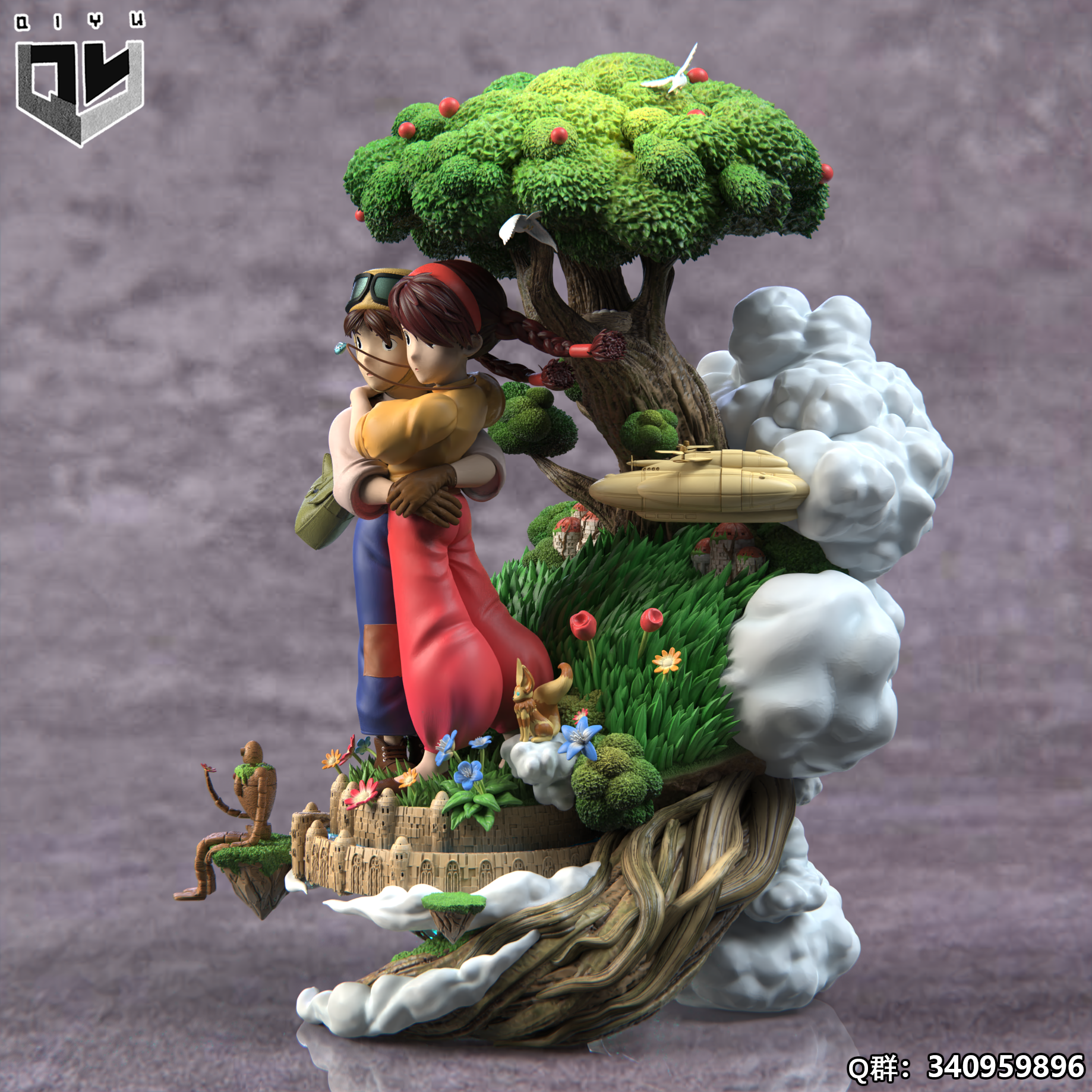 PRE-ORDER Qi Yu Studio Castle in the Sky Hayao Miyazaki Statue(GK)