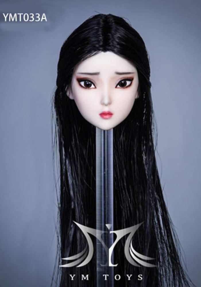 YMTOYS YMT033 1/6 Chinese Style Female Soldier's Head Sculpture Su Er Fit 12inch Plain Body
