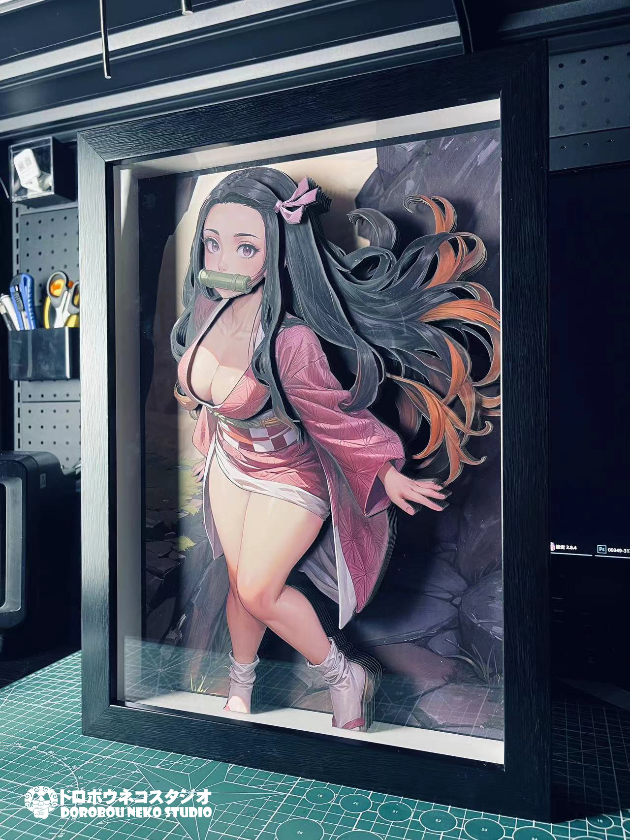 Dorobou Neko Studio - Demon Slayer: Kimetsu No Yaiba DSMG-062 Nezuko Kamado 3D Decorative Painting Scene (Adult 18+)