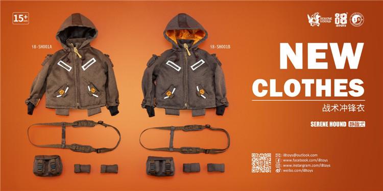 IN-Stock 1/6 I8 TOYS SH001 Serene Hound Troop Loose parts-Combat Jacket Clothes Set