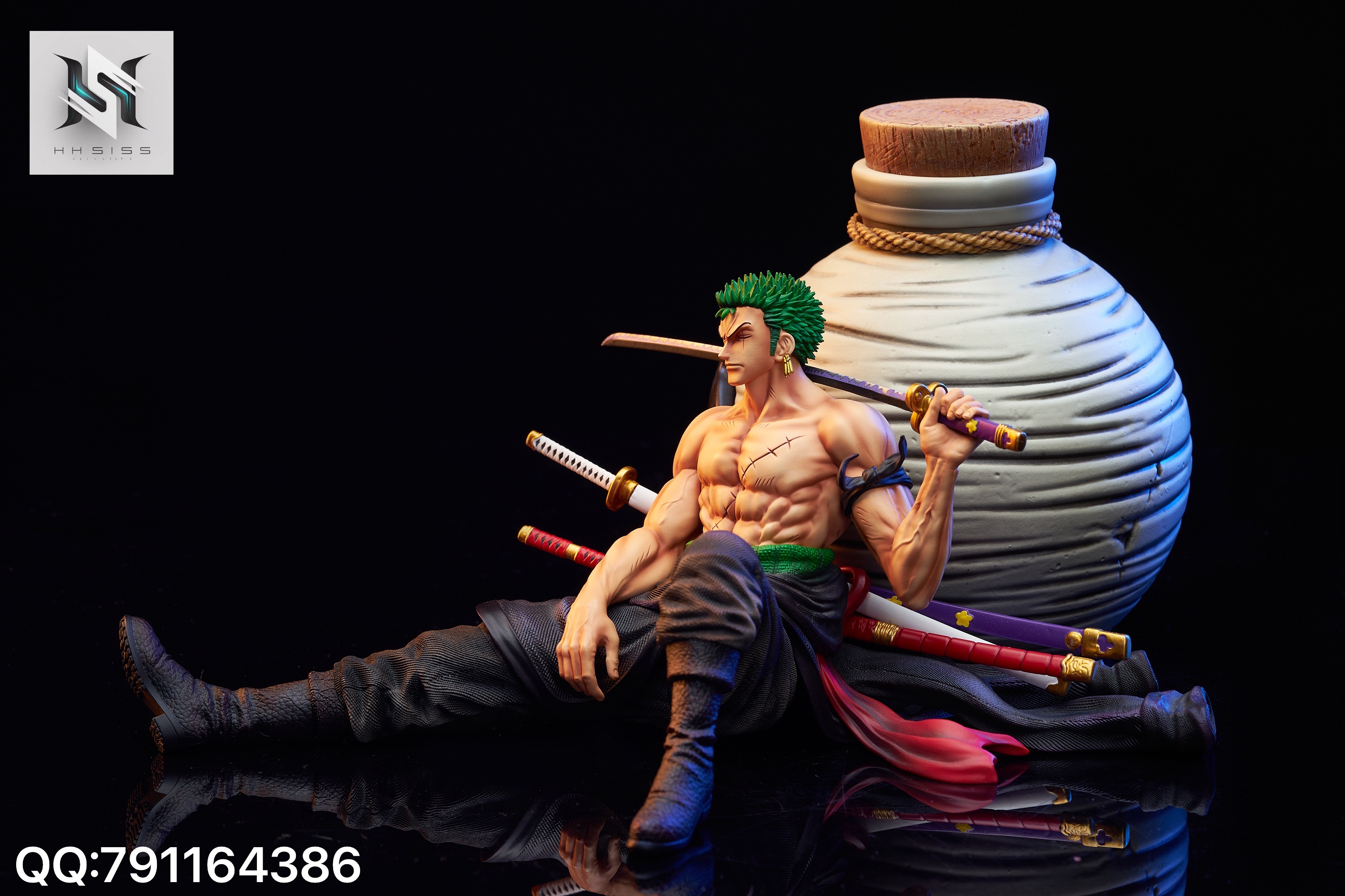 IN-STOCK HS Studio - One piece Wine Pot Zoro 1/8 Scale Statue(GK)