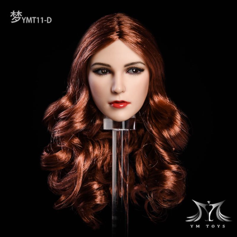 YMTOYS YMT011 1/6 MENG Beautiful Lady Head Sculpt with Rooted Hair for 12inch Collectible Tbleague Action Figure DIY