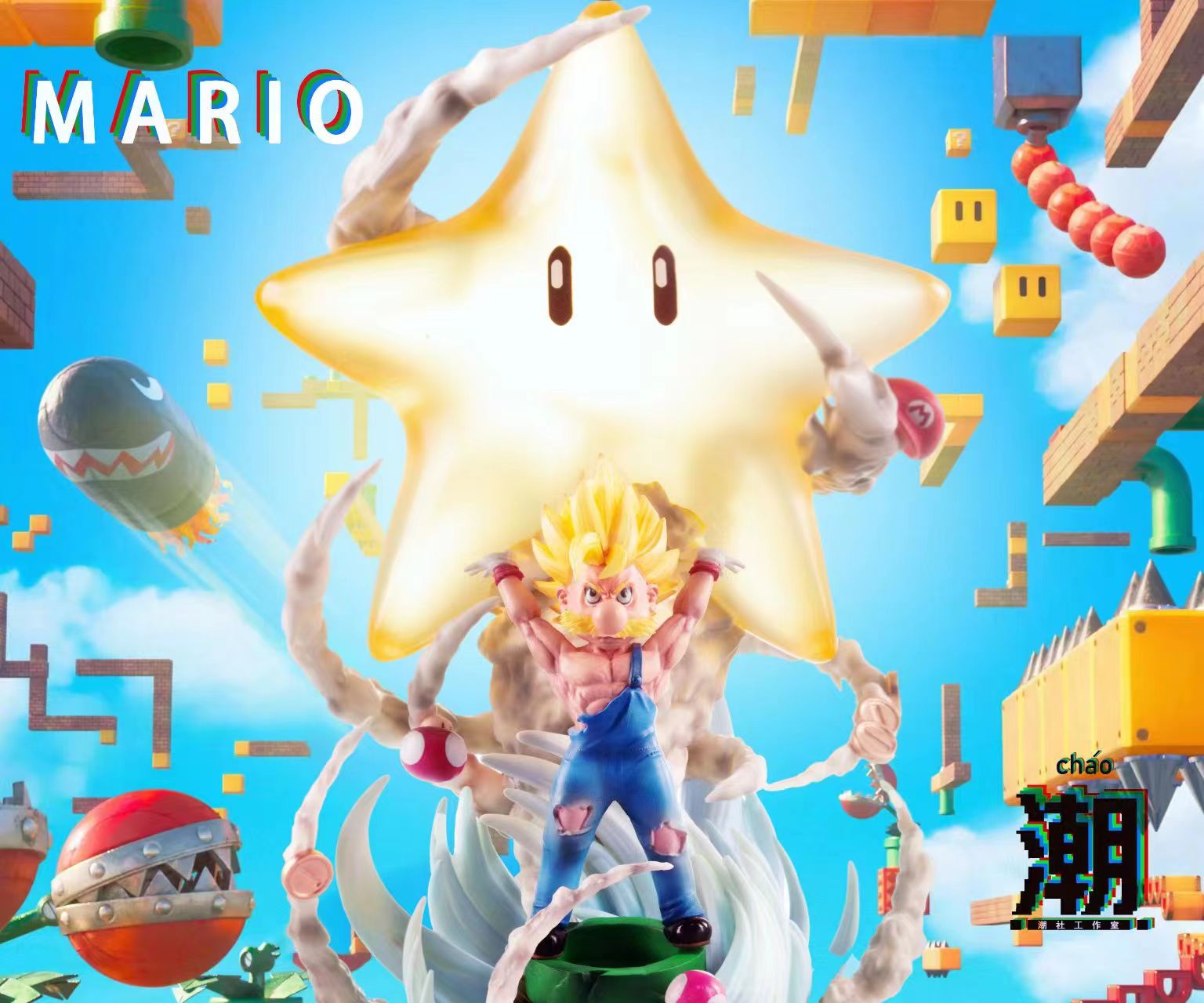 PRE-ORDER Chao She Studio - Super Mario Spirit Bomb Mario Statue(GK