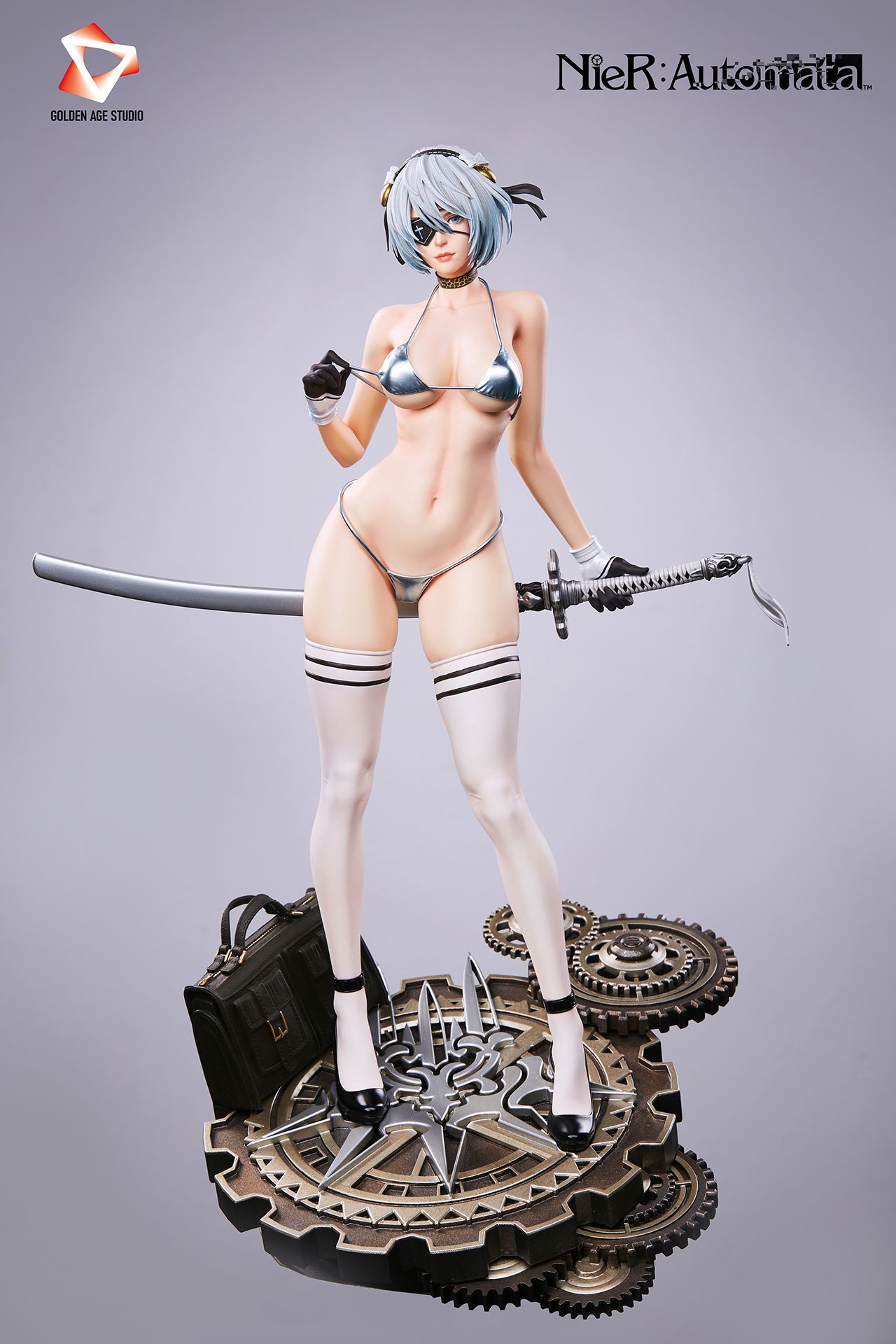 PRE-ORDER GOLDEN AGE Studio - NieR:Automata YoRHa 2B 1/4 Scale Statue(GK)(Adult 18+)