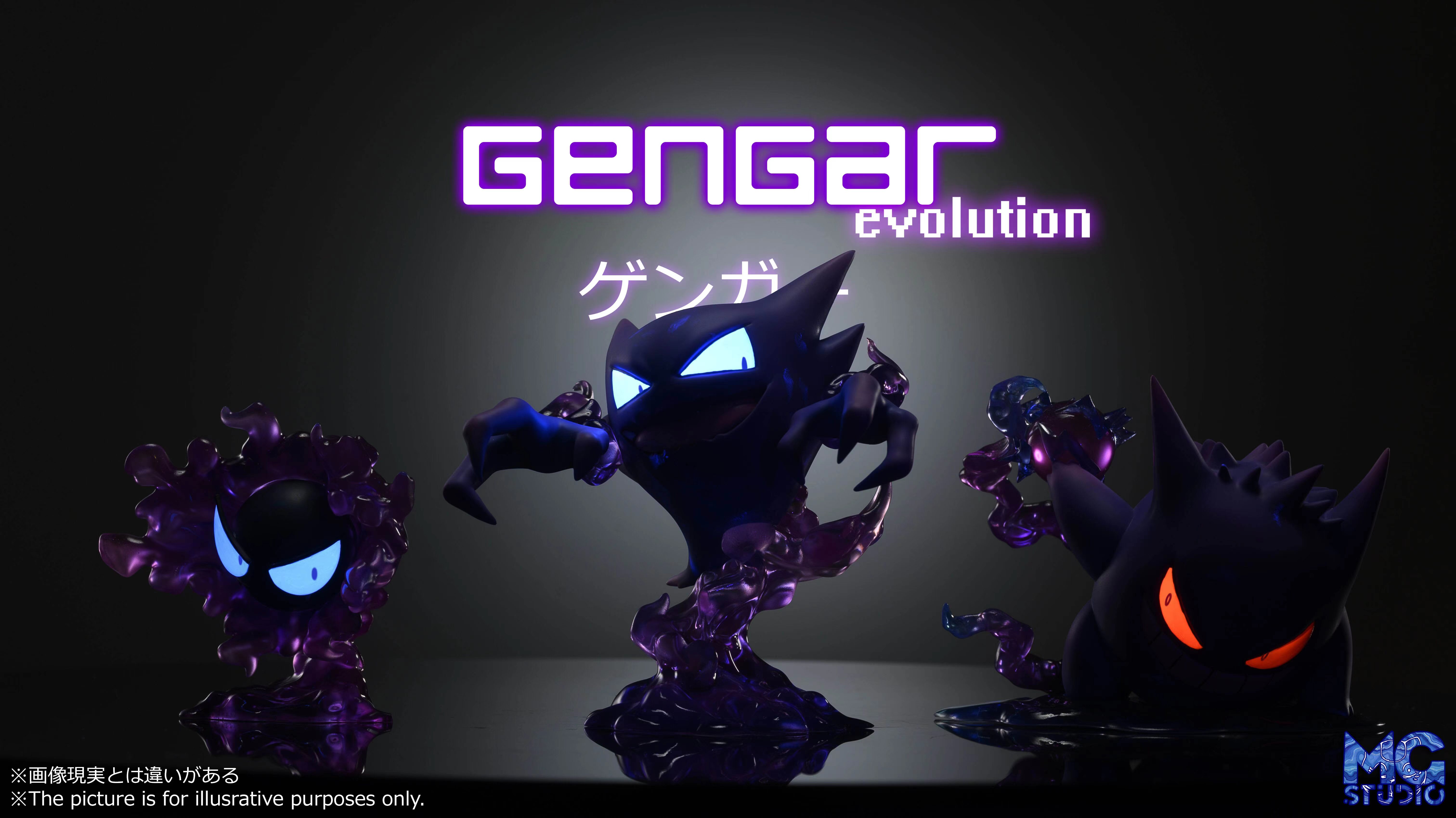 PRE-ORDER MG Studio Pokemon Scale World Gastly Haunter Gengar #092 #093 #094 1/20 Statue(GK)