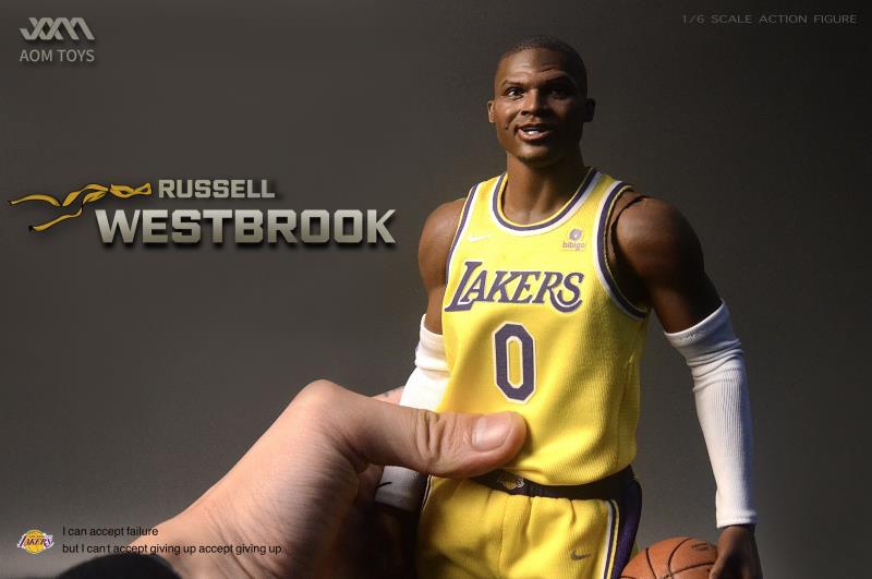 【In Stock】AOM 1/6 Russell Westbrook Smiling head carving Compatible with EB enterprise Head carving