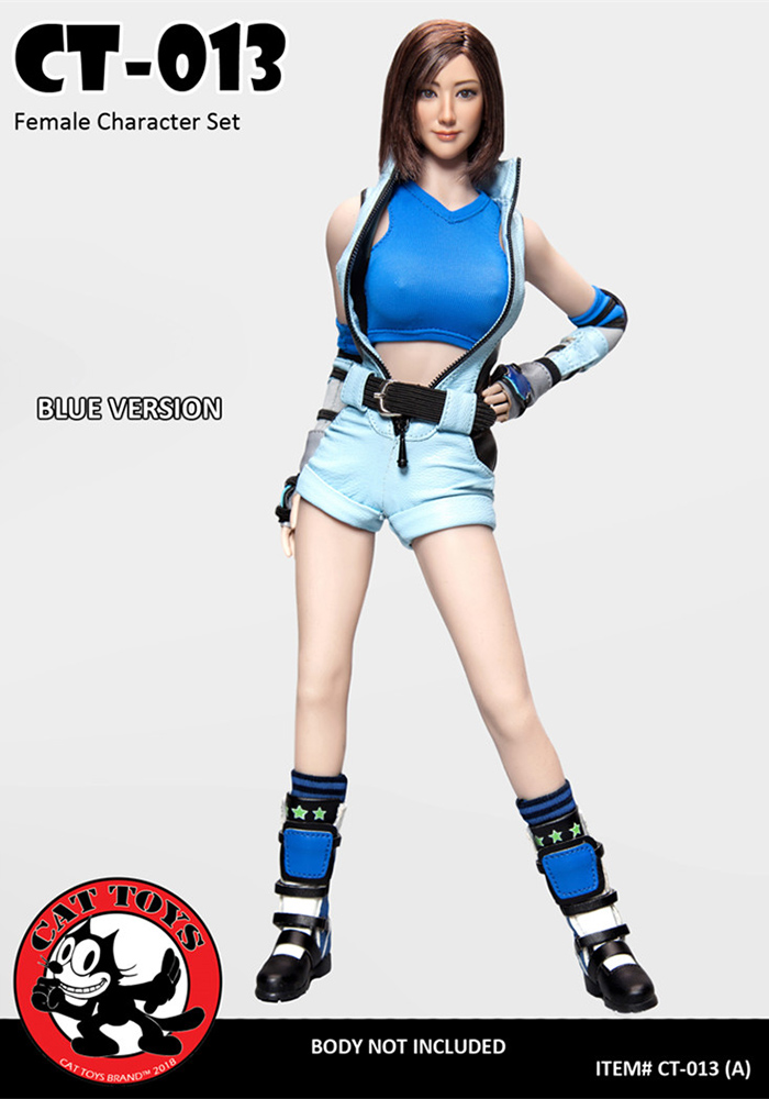 CAT TOYS CT013 1/6th Scale Female Combat Suit Costume with Head for 12 Collectible Action Figure