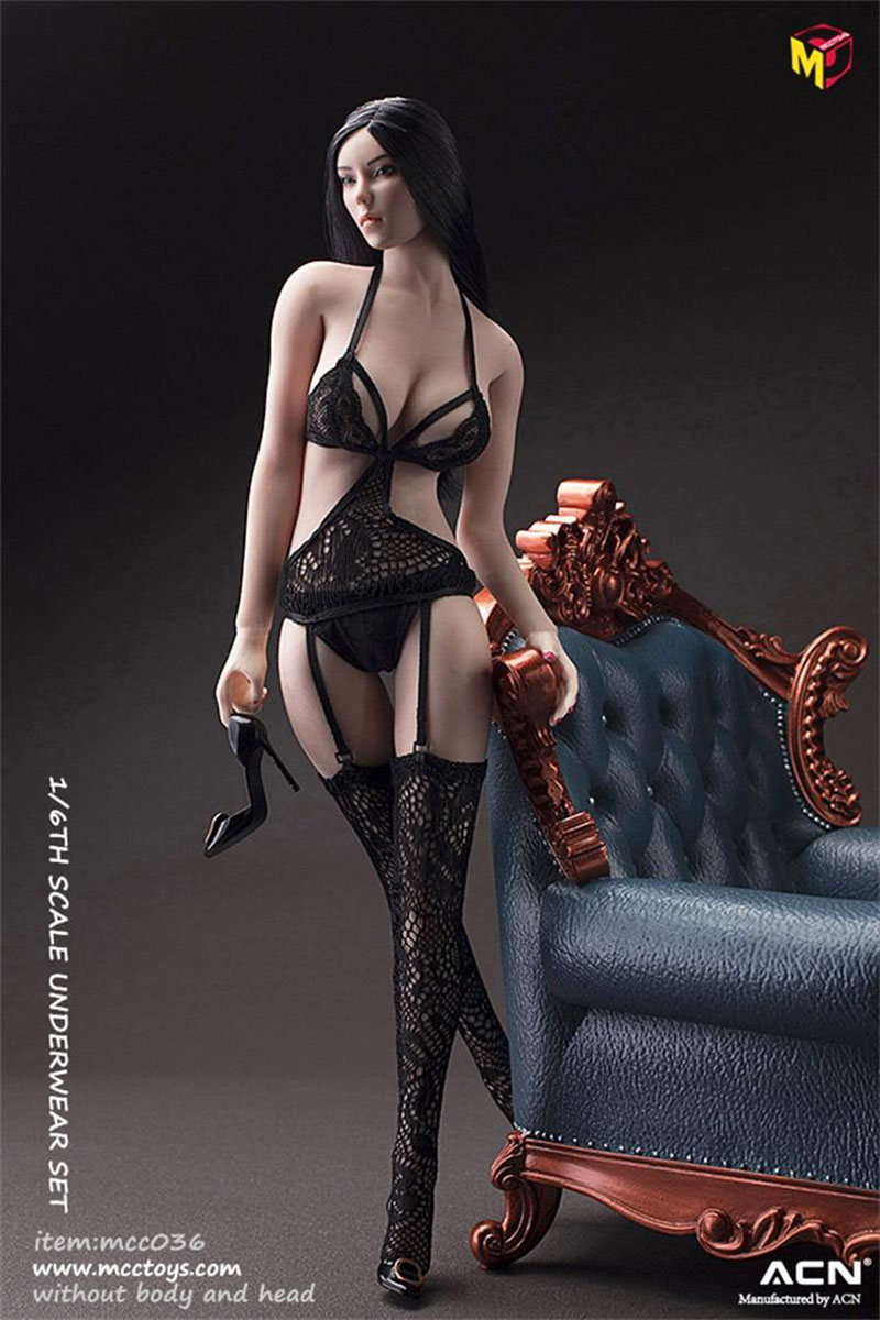 1/6 Sexy Lace Hollow Underwear MCCTOYS Lingerie Clothes Fit 12'' Female Large Middle Bust Action Figure Model MCC036 MCC037