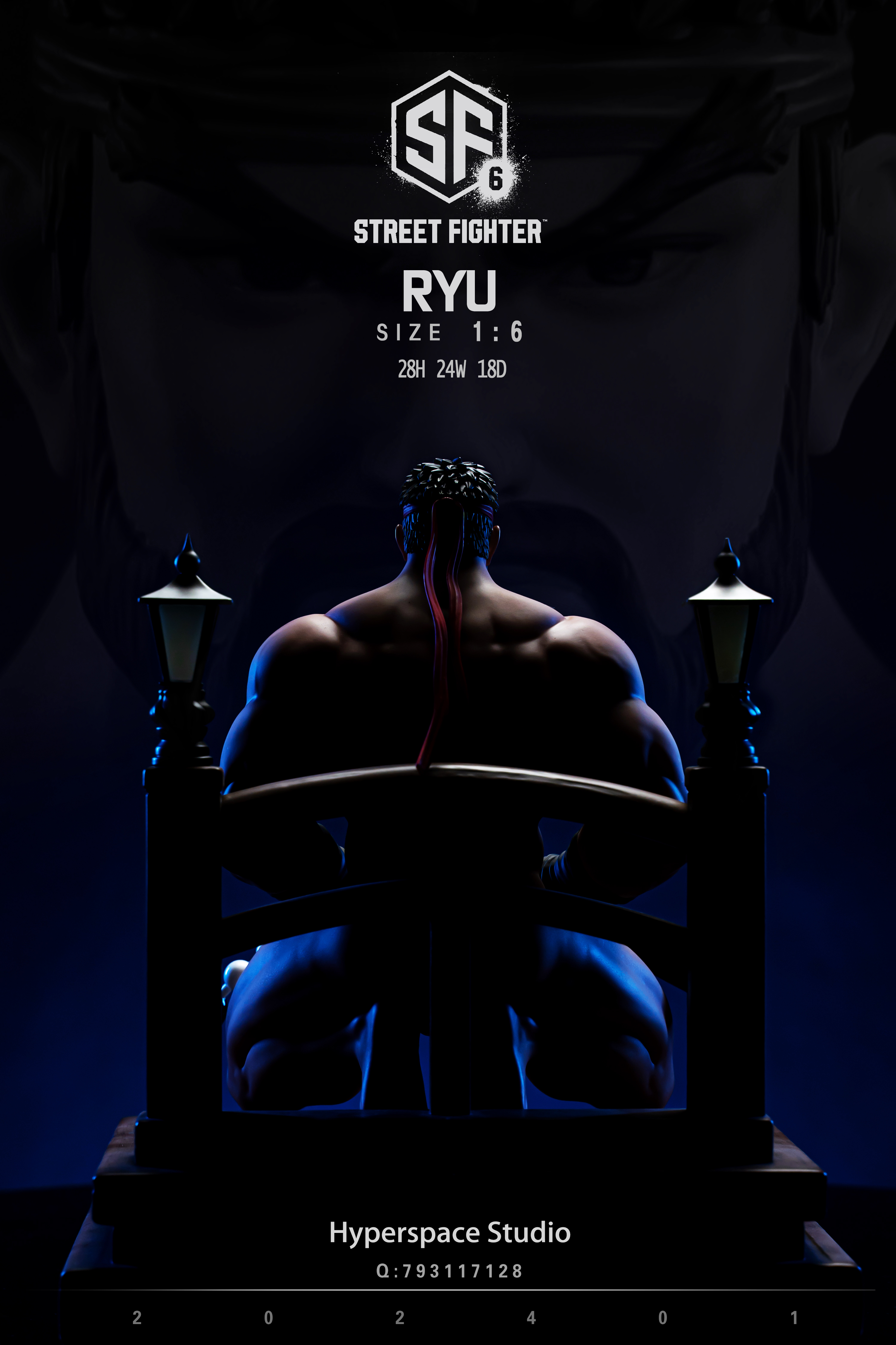PRE-ORDER Hyperspace Studio - JB6 Ryu with LED 1/6 Statue(GK) (Adult 18+)
