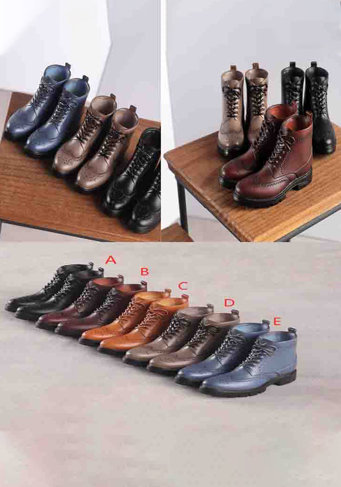 British style 1/6 RED WING SK009 Men's vintage high-top leather shoes for 12 inches body figure